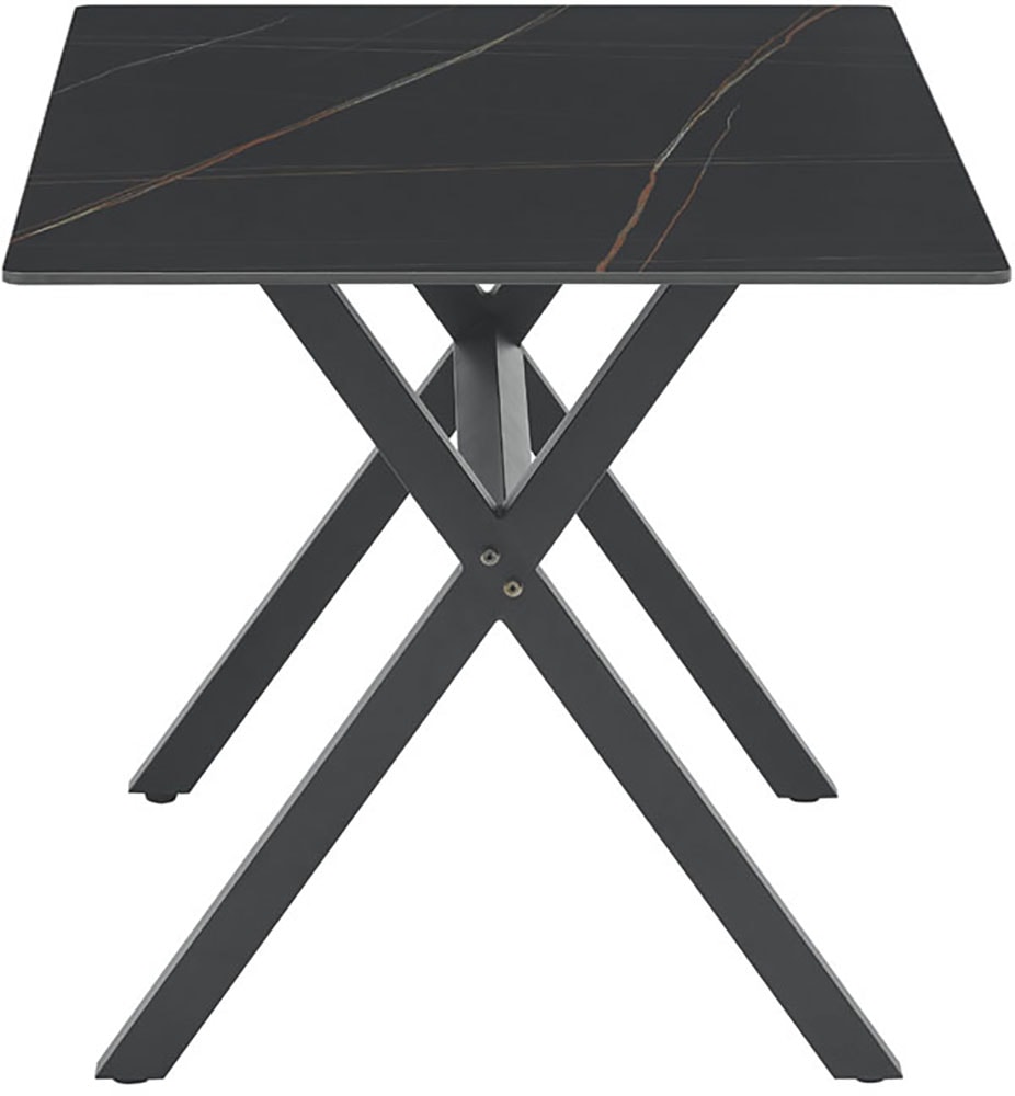 OTTO home Esstisch »Cazie« aus Sicherheitsglas mit drehbarer Tischplatte und verstellbaren Füßen