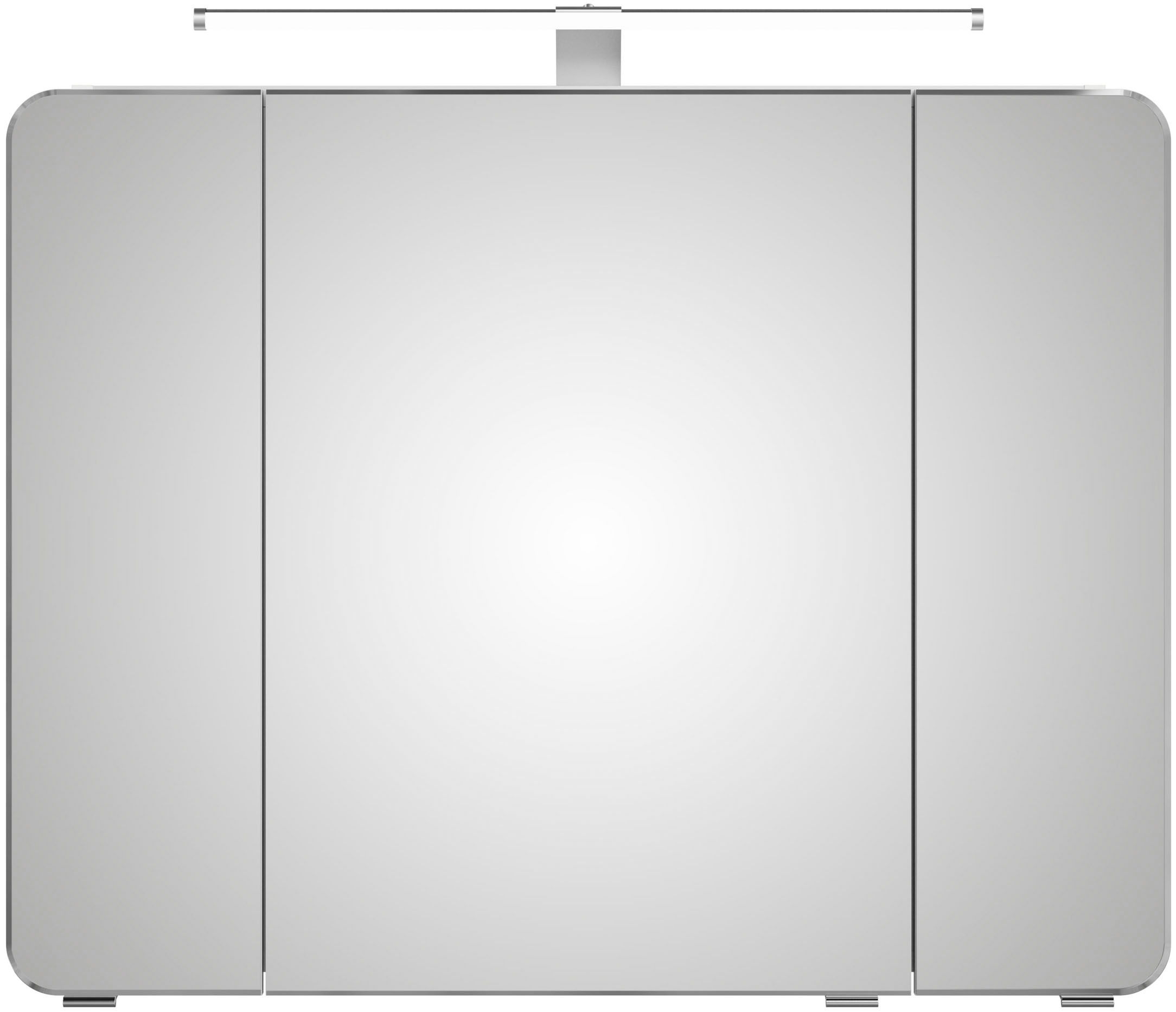 Saphir Badmöbel-Set »Serie 4005, vormontiert, Glaswaschbecken, Spiegelschrank«, (Set, 5 St.), Badezimmer-Set mit Unterschrank, Midischrank, inkl. Türdämpfer
