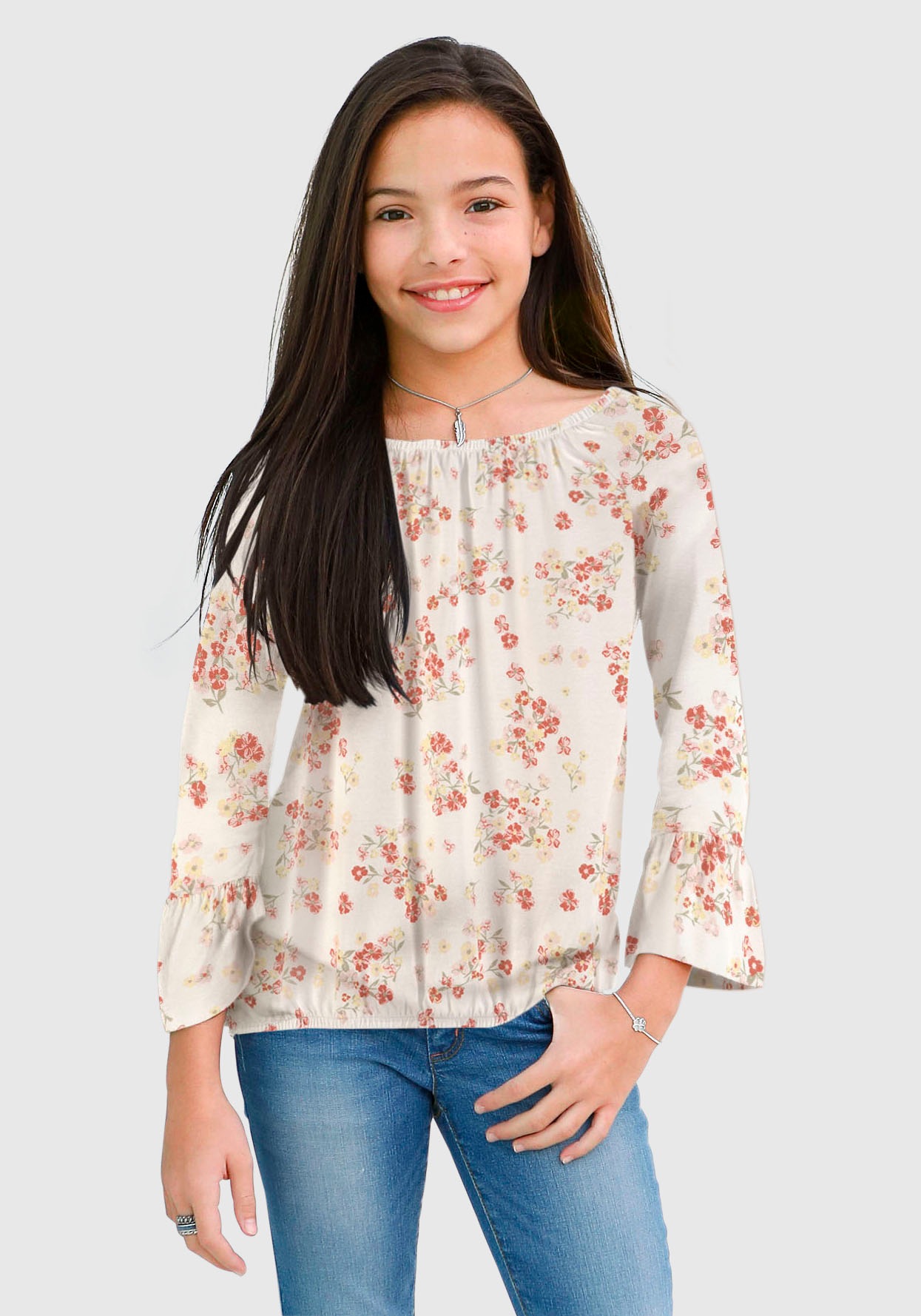 KIDSWORLD Carmenshirt, mit großem elastischen Ausschnitt kaufen