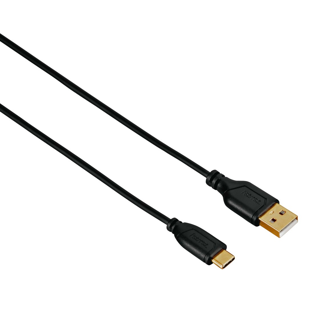 USB-C-Kabel "Flexi-Slim", vergoldet, verdrehsicher »USB-Kabel 0,75...