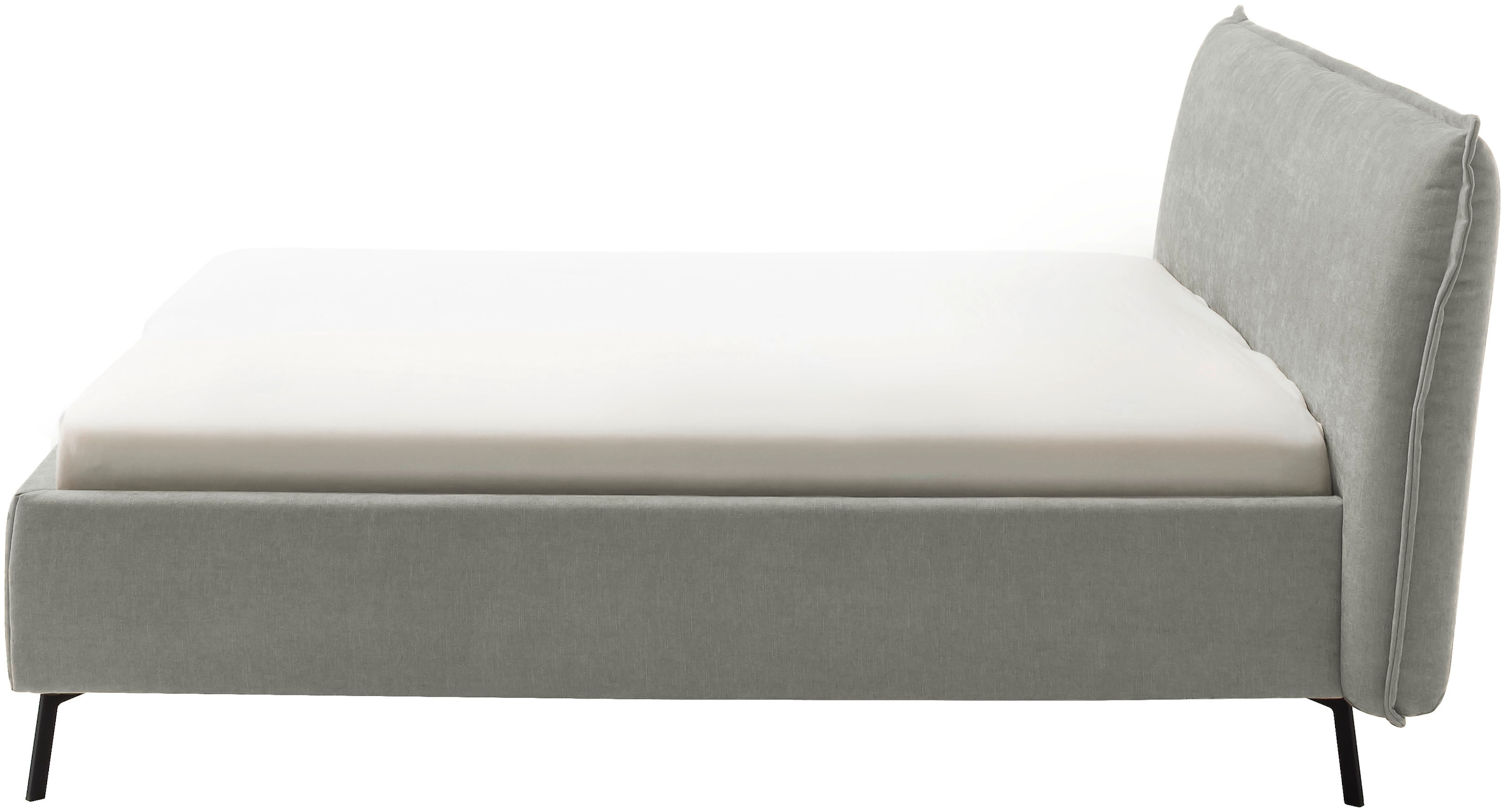 Home affaire Polsterbett »Aurela, liebevoll verarbeitete Biese & wahweise Überlänge« inkl. 7-fache Einlegetiefenverstellung & saugroboterfreundliche Höhe