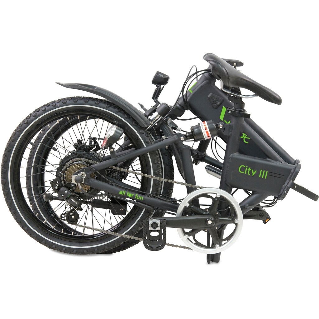 LLobe E-Bike »City III schwarz«, 7 Gang, Shimano, Heckmotor 250 W