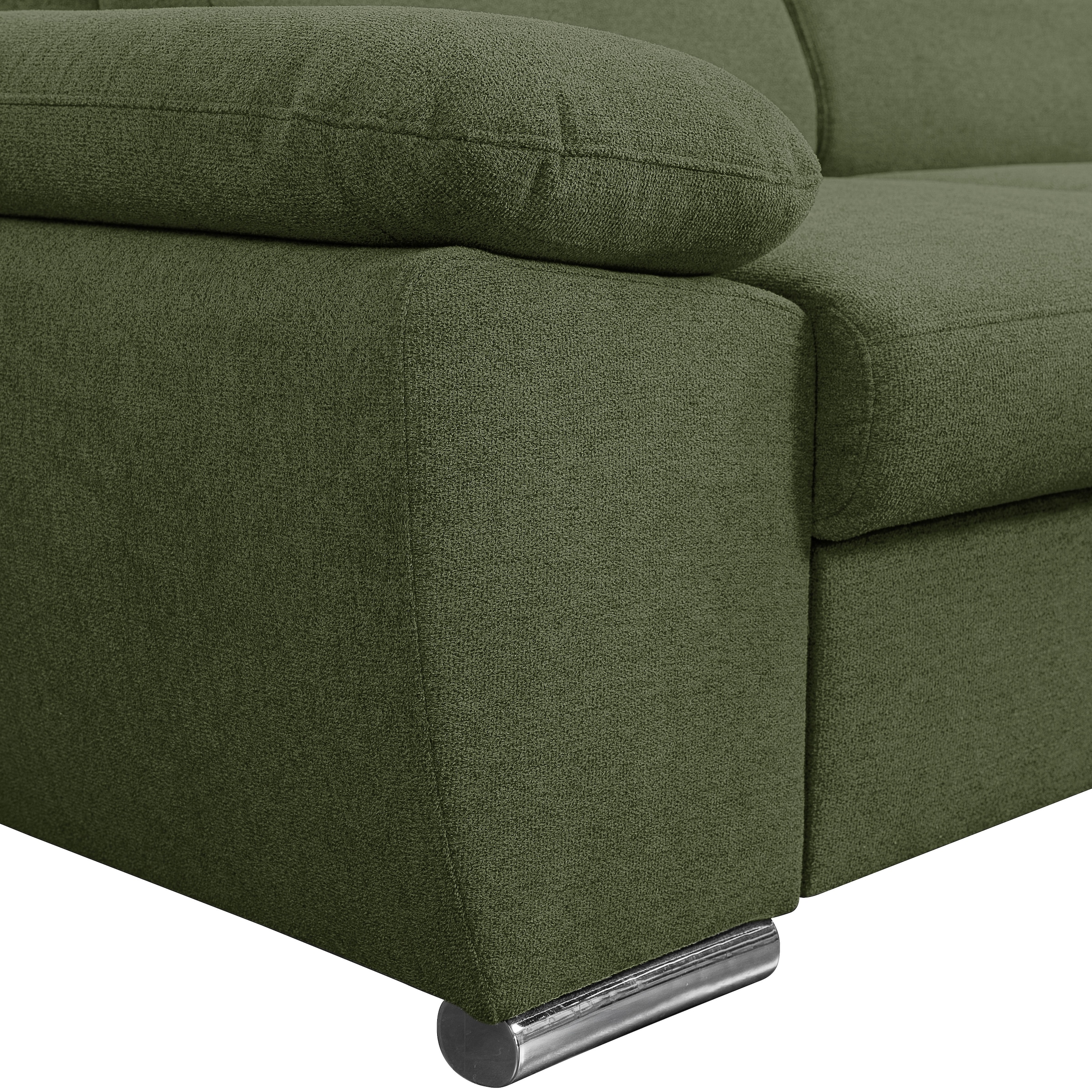 WERK2 Ecksofa »Palma modernes Schlafsofa mit Bettkasten, L-Form, B/T 282/185 cm« Kopfteile verstellbar