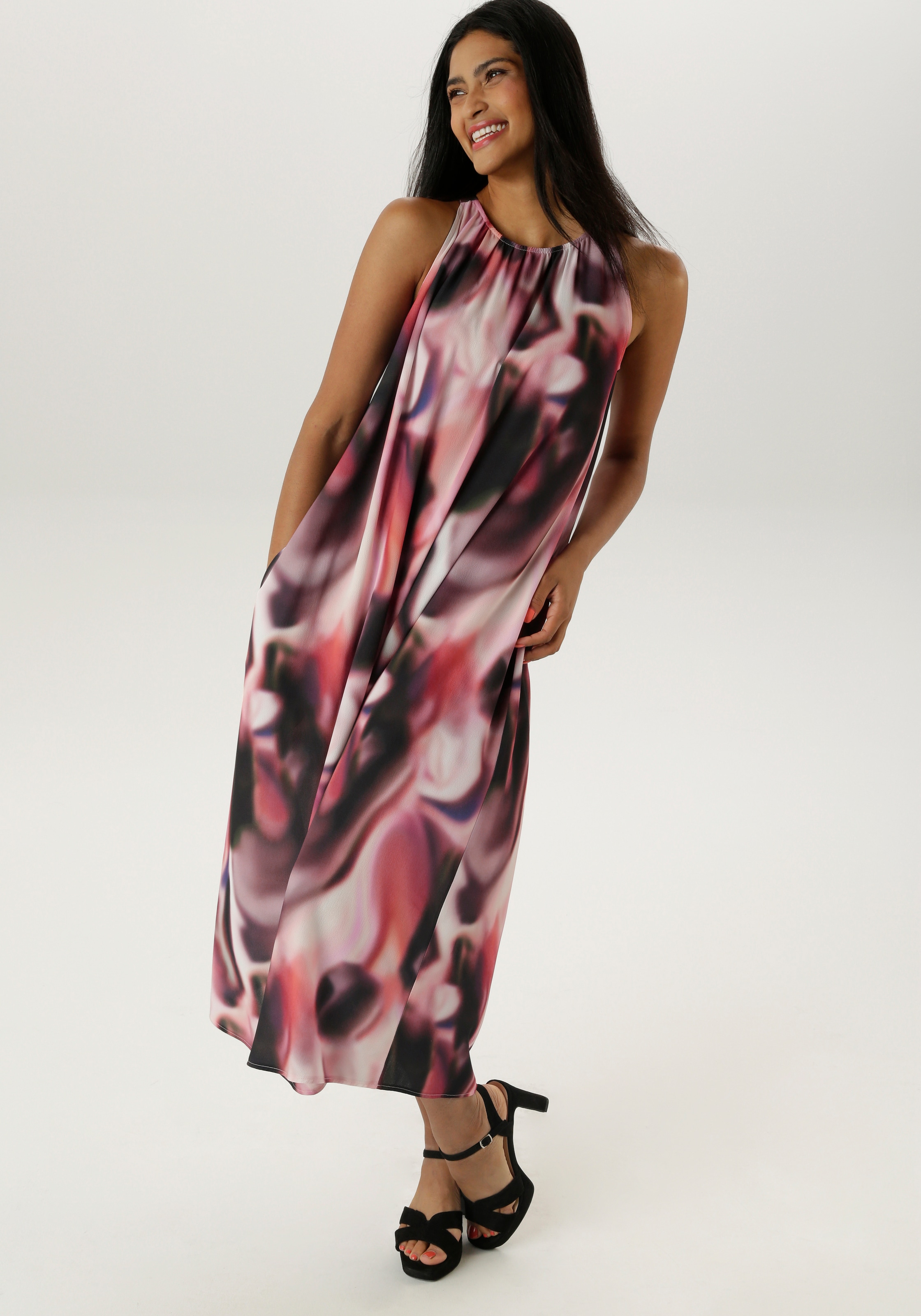 Aniston SELECTED Sommerkleid, in A-Linie und im farbharmonischen Druck - NEUE KOLLEKTION