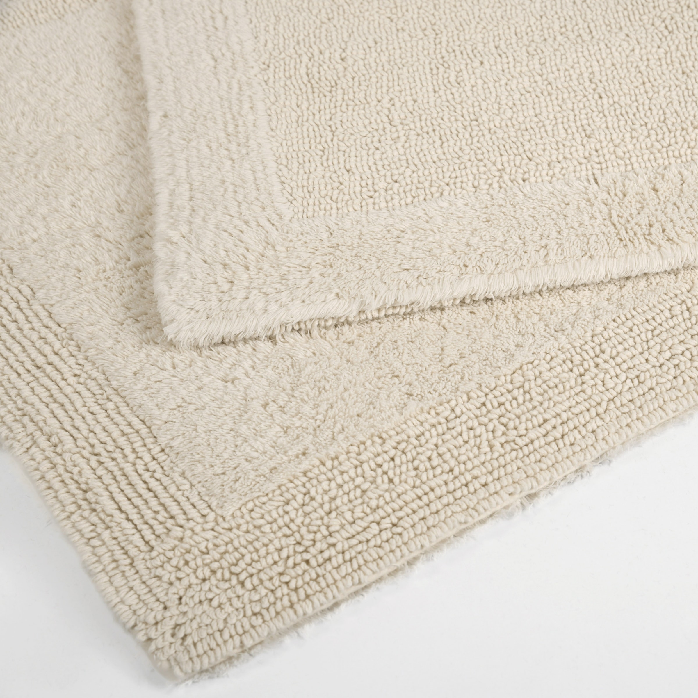 my home Badematte »Kapra, Badvorleger, Badezimmer Teppich«, beidseitig nutzbar-fußbodenheizungsgeeignet-strapazierfähig, mit Bordüre, Badteppich, Badematte, Baumwolle