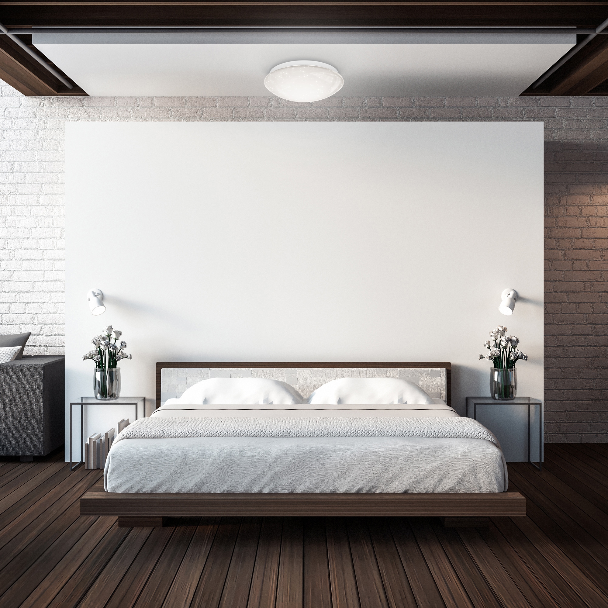 B.K.Licht LED Deckenleuchte, 1 flammig, Leuchtmittel LED-Modul | LED fest integriert, RGBW, Deckenlampe, 4-stufig dimmbar, mit Farbwechsel, inkl. 10W LED