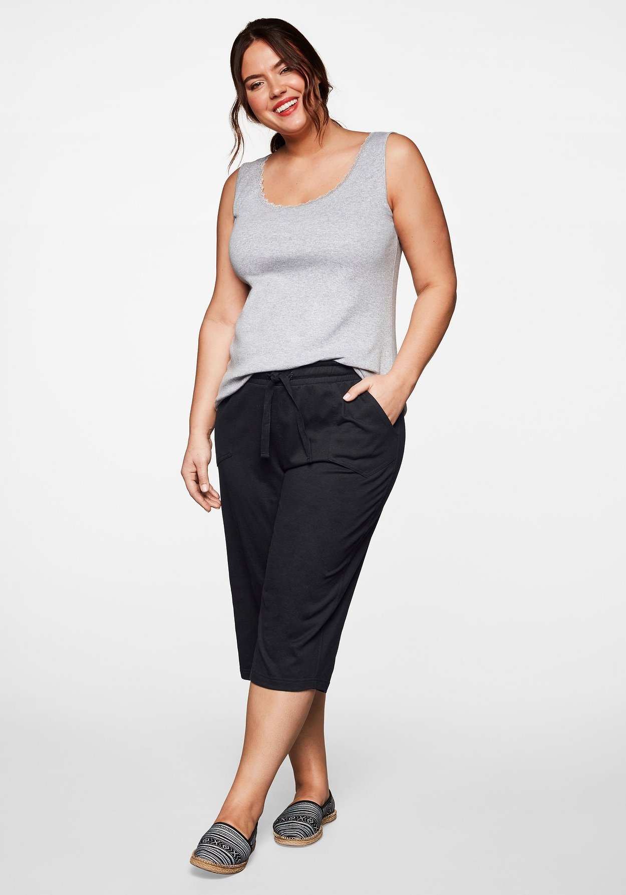 Sheego Caprihose »Caprihose mit Schlupfbund«