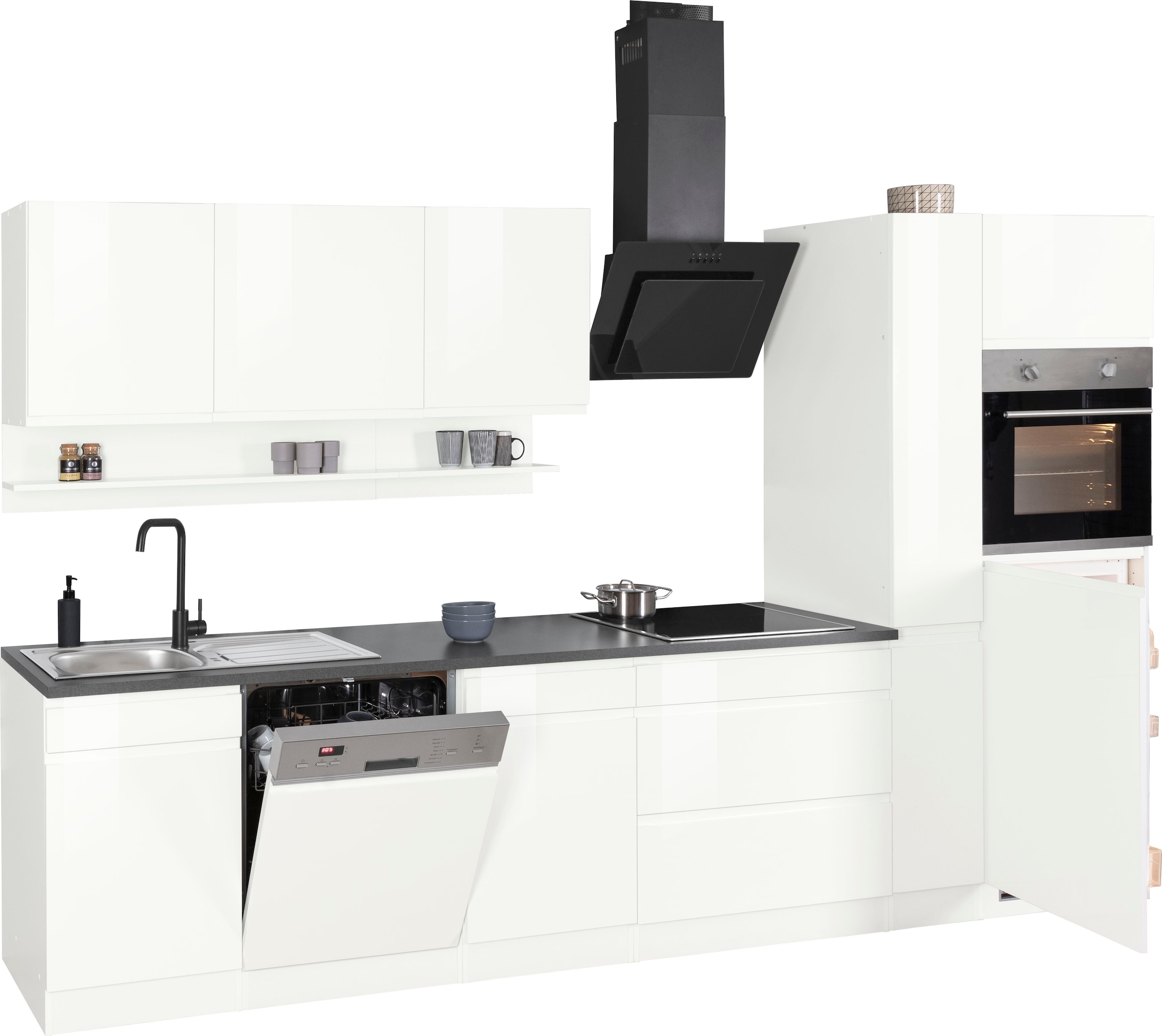 KOCHSTATION Küchenzeile »KS-Virginia«, Breite 330 cm, ohne E-Geräte