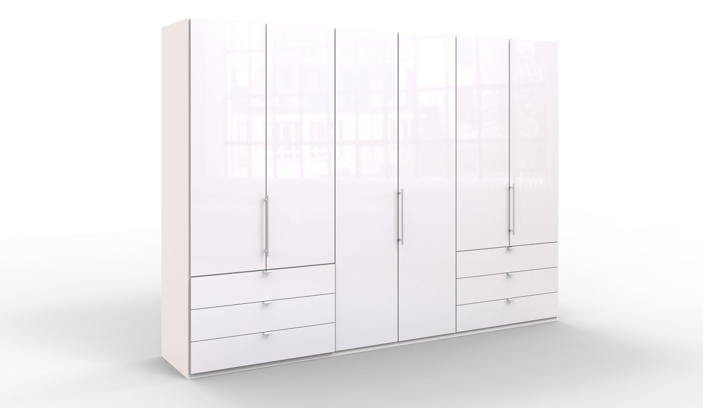 WIEMANN Falttürenschrank »Loft, in stilvoller Optik, Made in Germany«, widerstandsfähige Glasfronten, geräuscharme Türen, mit Panoramaöffnung