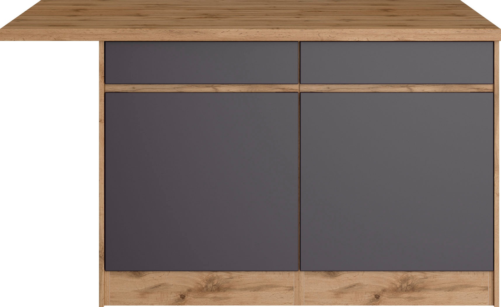 KOCHSTATION Kücheninsel »KS-Riesa«, Breite 153 cm, Tiefe 100 cm, MDF-Fronten