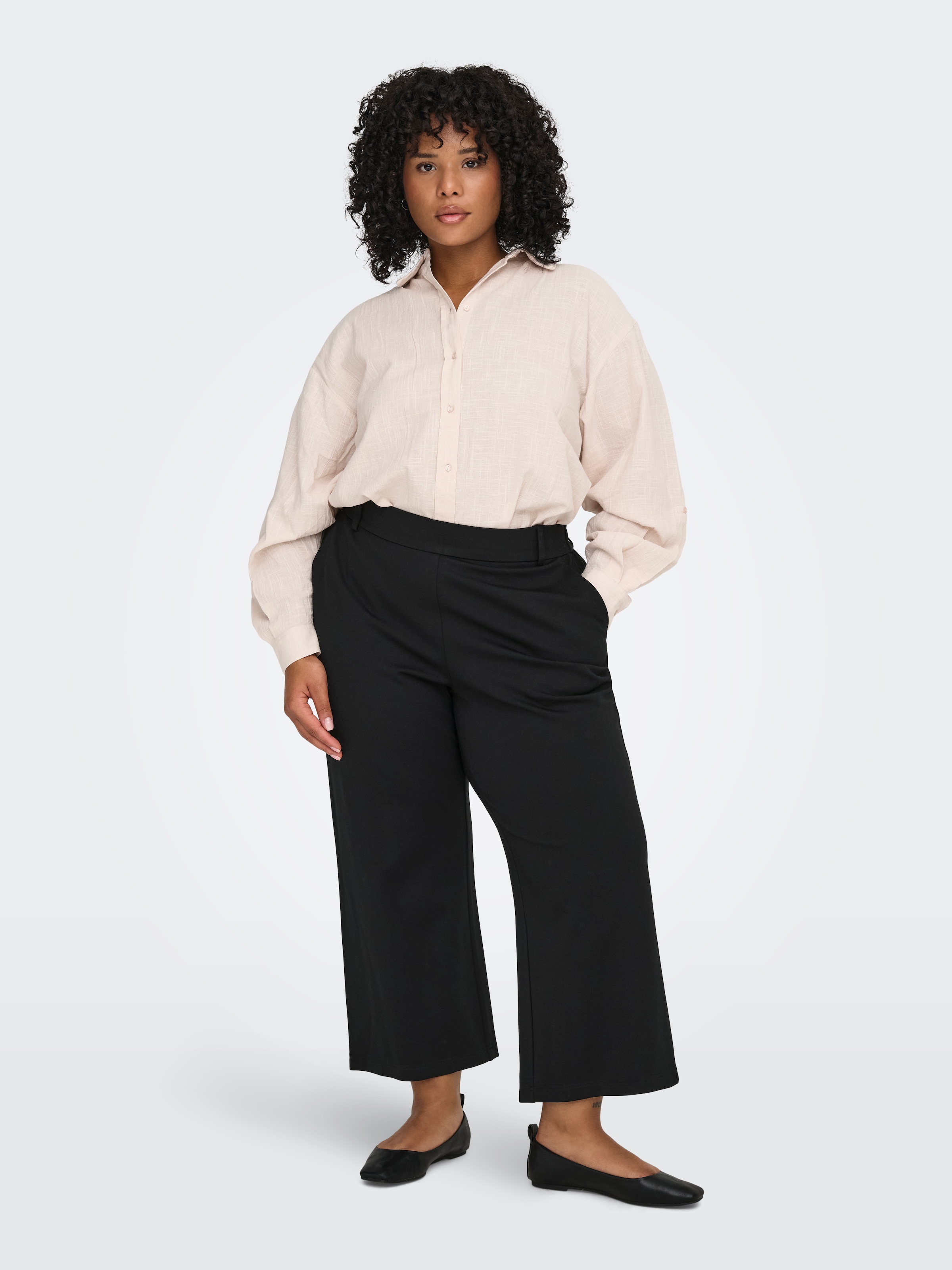 ONLY CARMAKOMA Sweathose »CARGOLDTRASH LIFE HW STR CULOTTE NOOS«