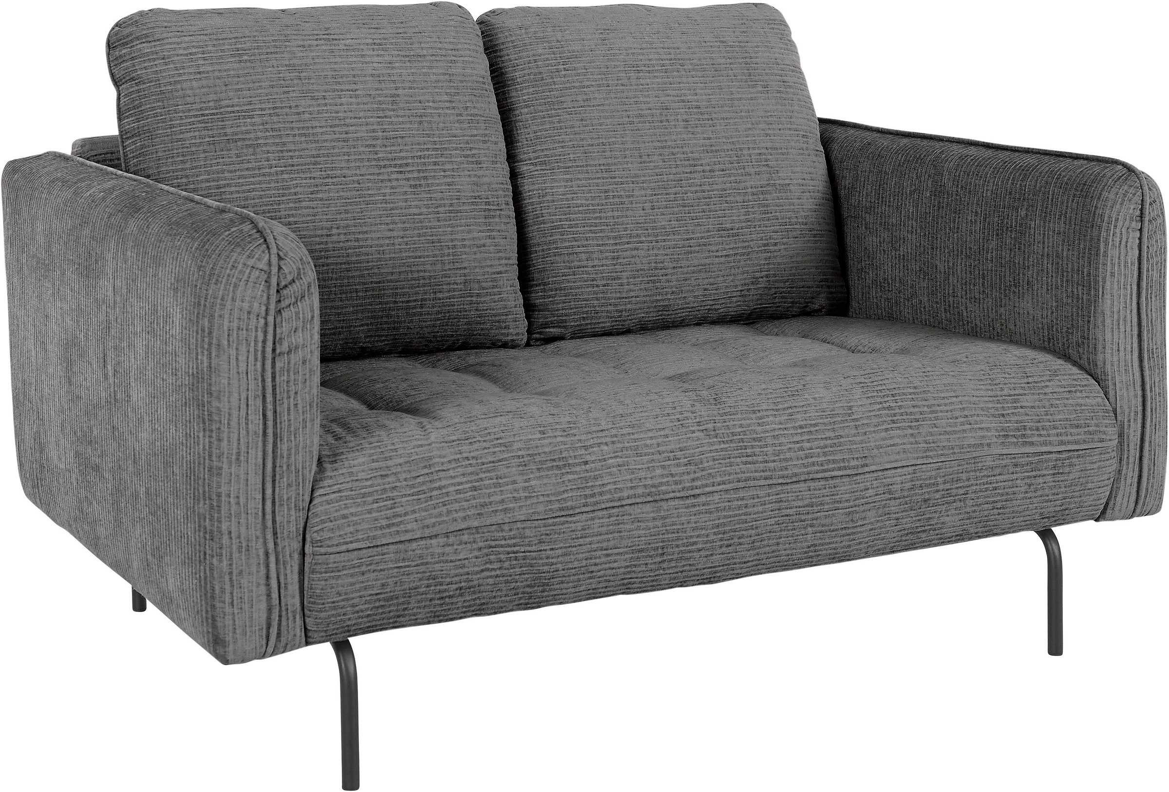 INOSIGN 2-Sitzer »Angara«, aus Cord Bezug, mit 19 cm hohen schwarzen Metallbeinen