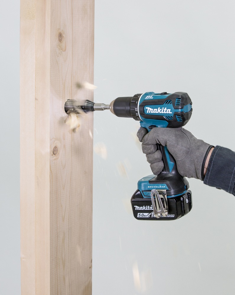 Makita Akku-Bohrschrauber »DDF485RFJ«, inkl. 2 Akkus 18V/3Ah, Ladegerät und Koffer