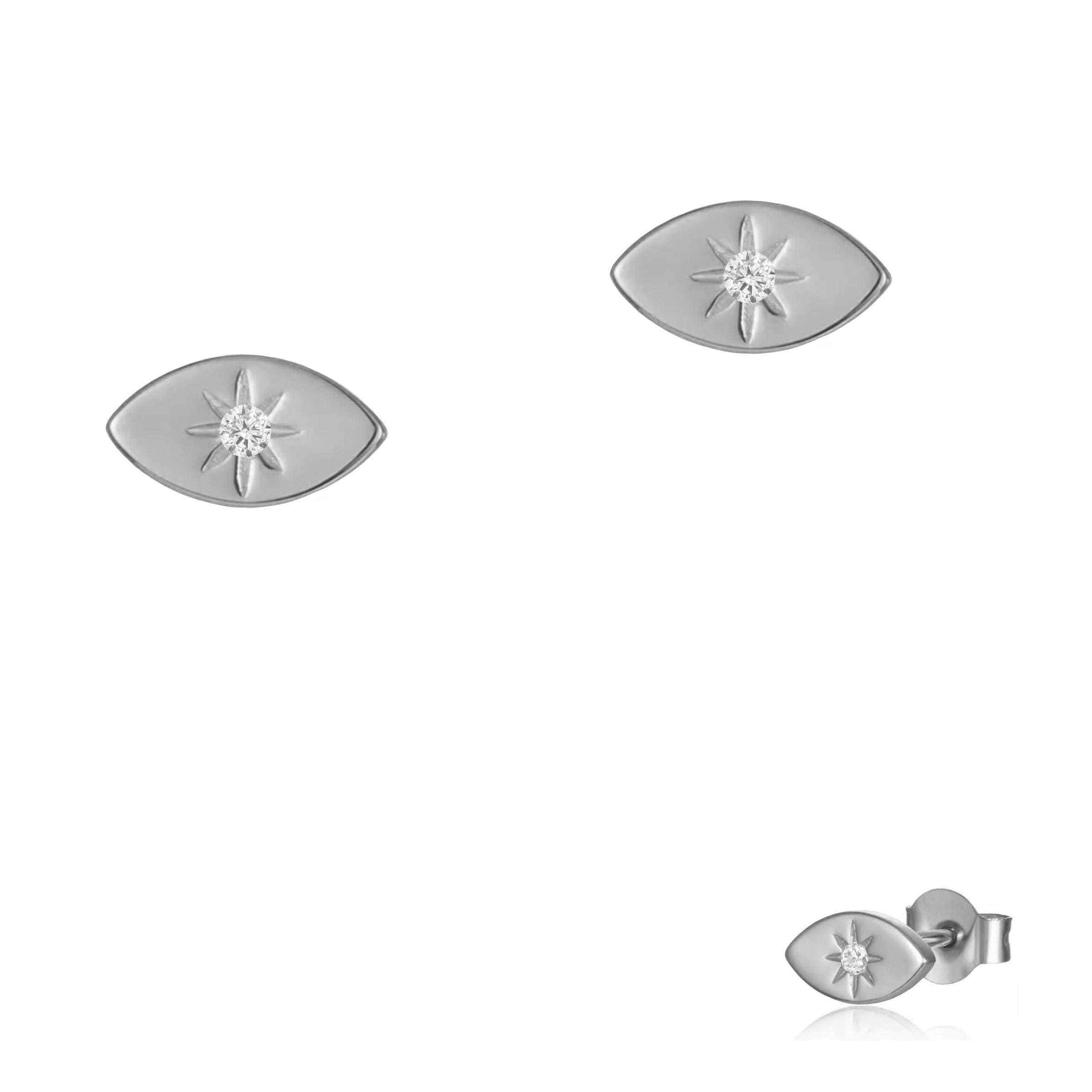 Firetti Paar Ohrstecker »Schmuck Geschenk Silber 925 Ohrschmuck Ohrringe Auge« Made in Germany - mit Zirkonia (synth.)