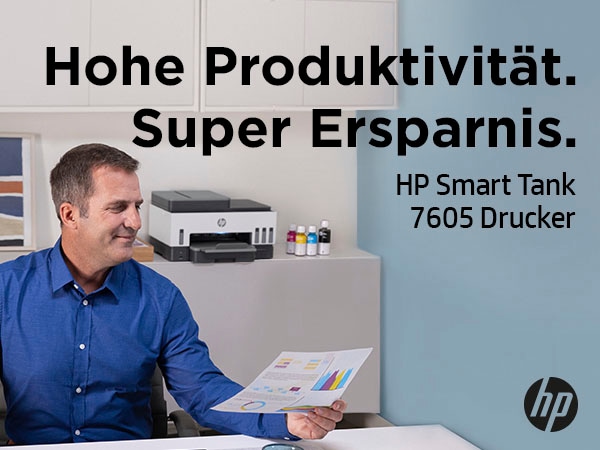 HP Multifunktionsdrucker »Smart Tank 7605«, Ohne Patronen, kompromisslos und bis 3 Jahre Tinte im Lieferumfang.