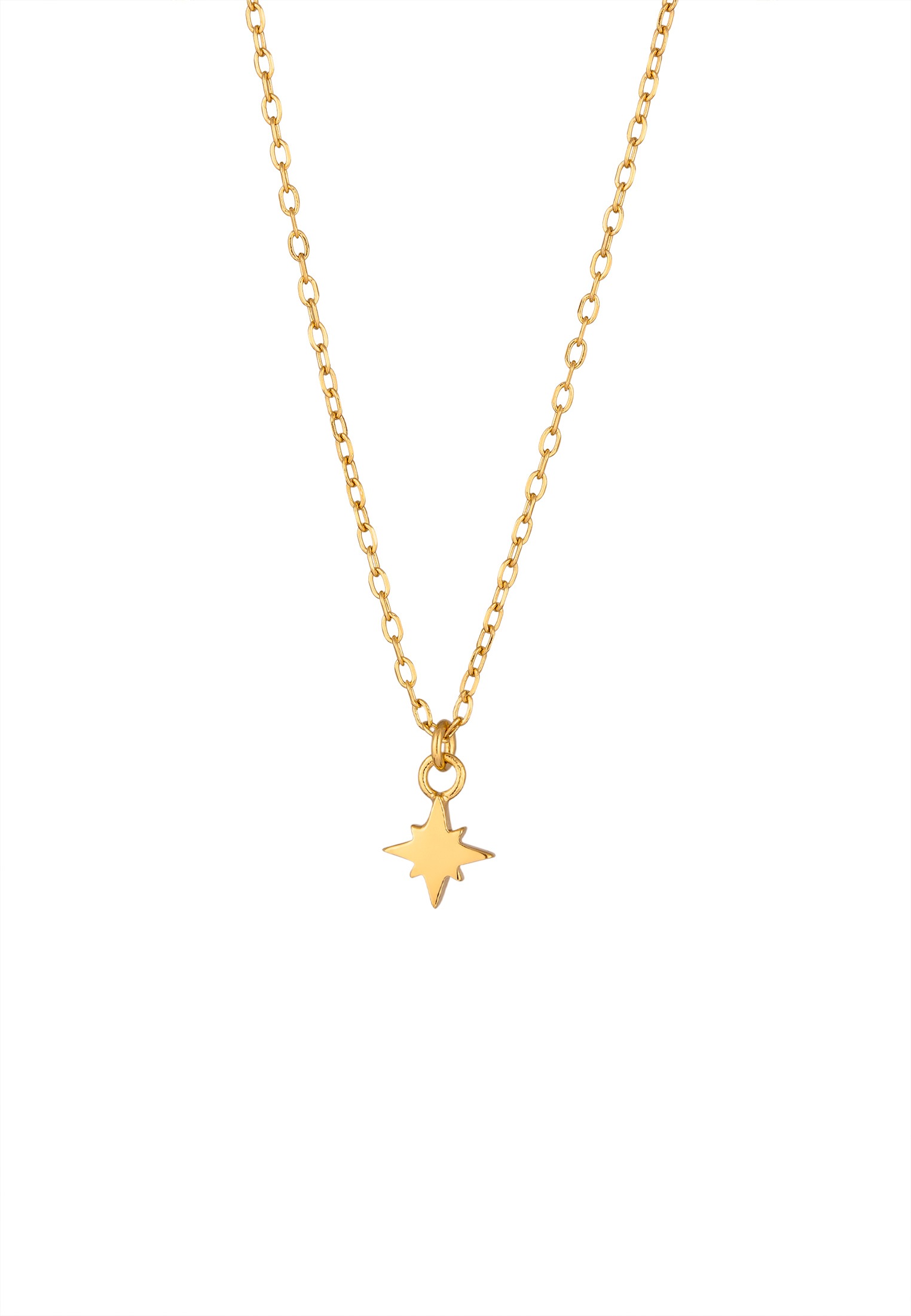Elli Silberkette »Halskette Stern Weiß 925 Sterling Silber, mit Kristallen von Swarovski®«