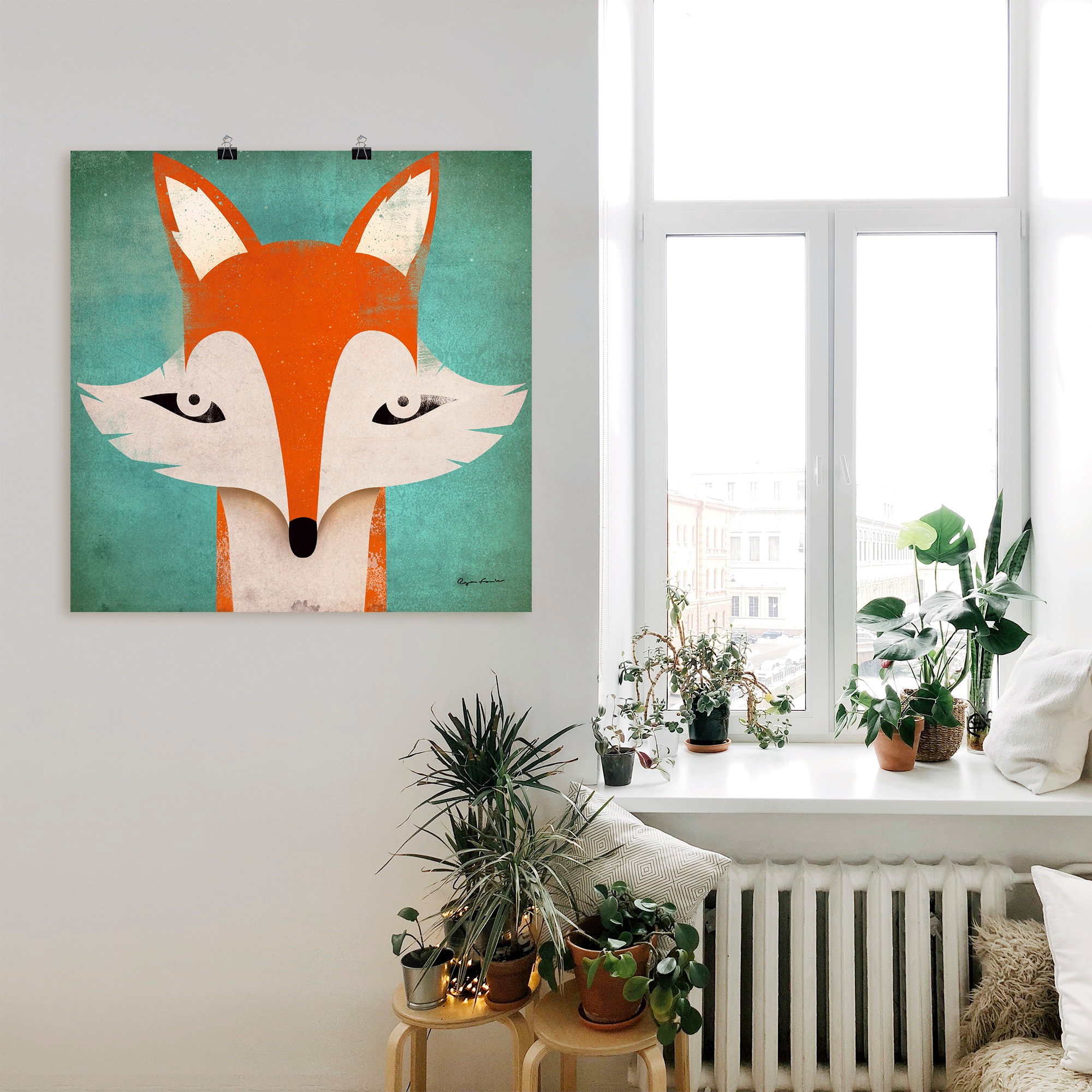 Artland Poster »Fuchs«, Tiere, (1 St.), als Leinwandbild, Wandaufkleber oder Poster in versch. Größen