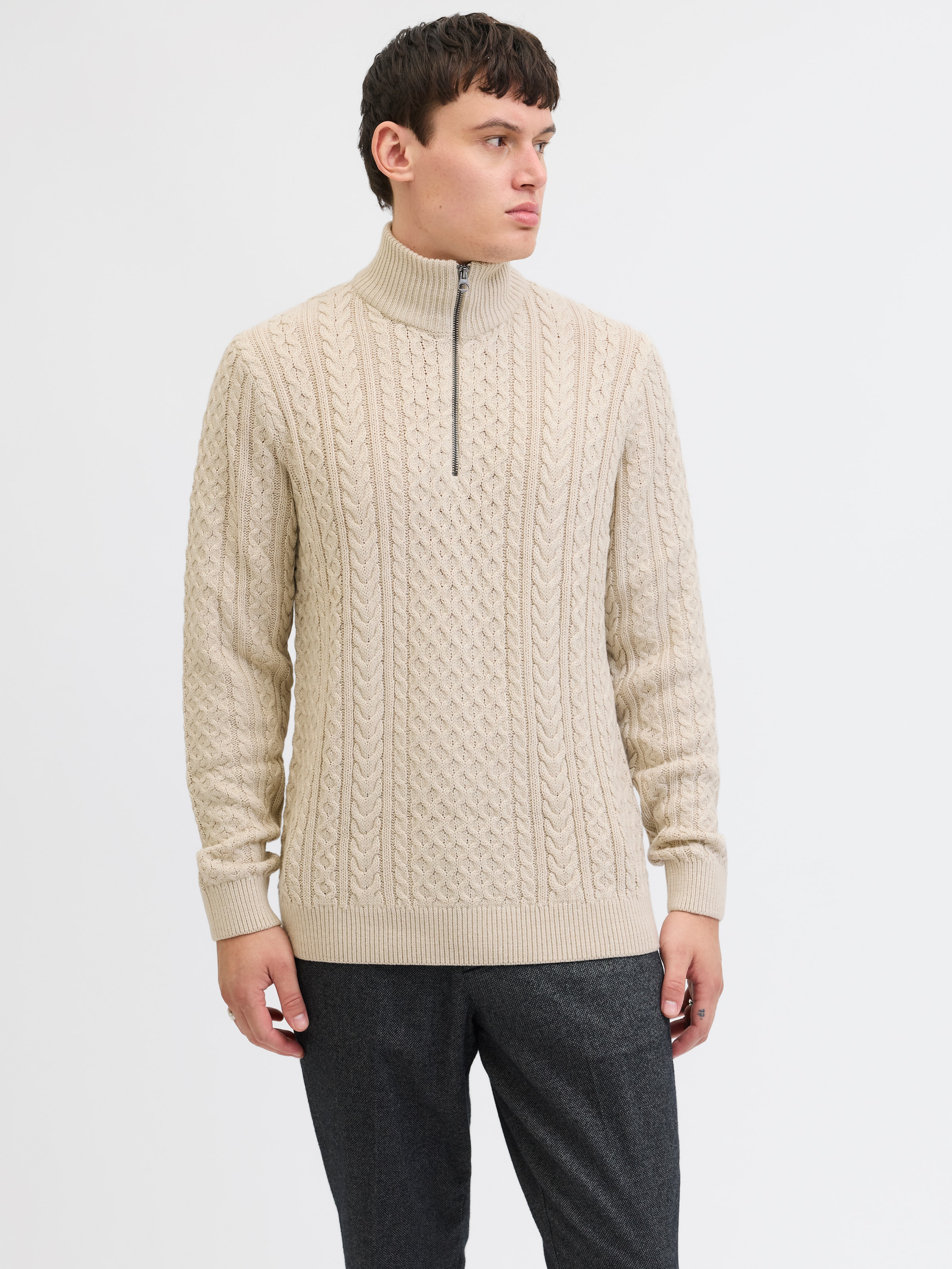 Jack & Jones Troyer »JPRBLUSEAN KNIT CABLE HALF ZIP SN«