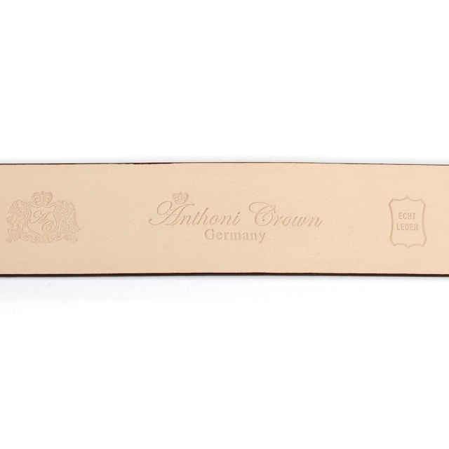 Anthoni Crown Ledergürtel, in dunkelbraun mit Kontrast Stitching in weiß  online kaufen bei OTTO