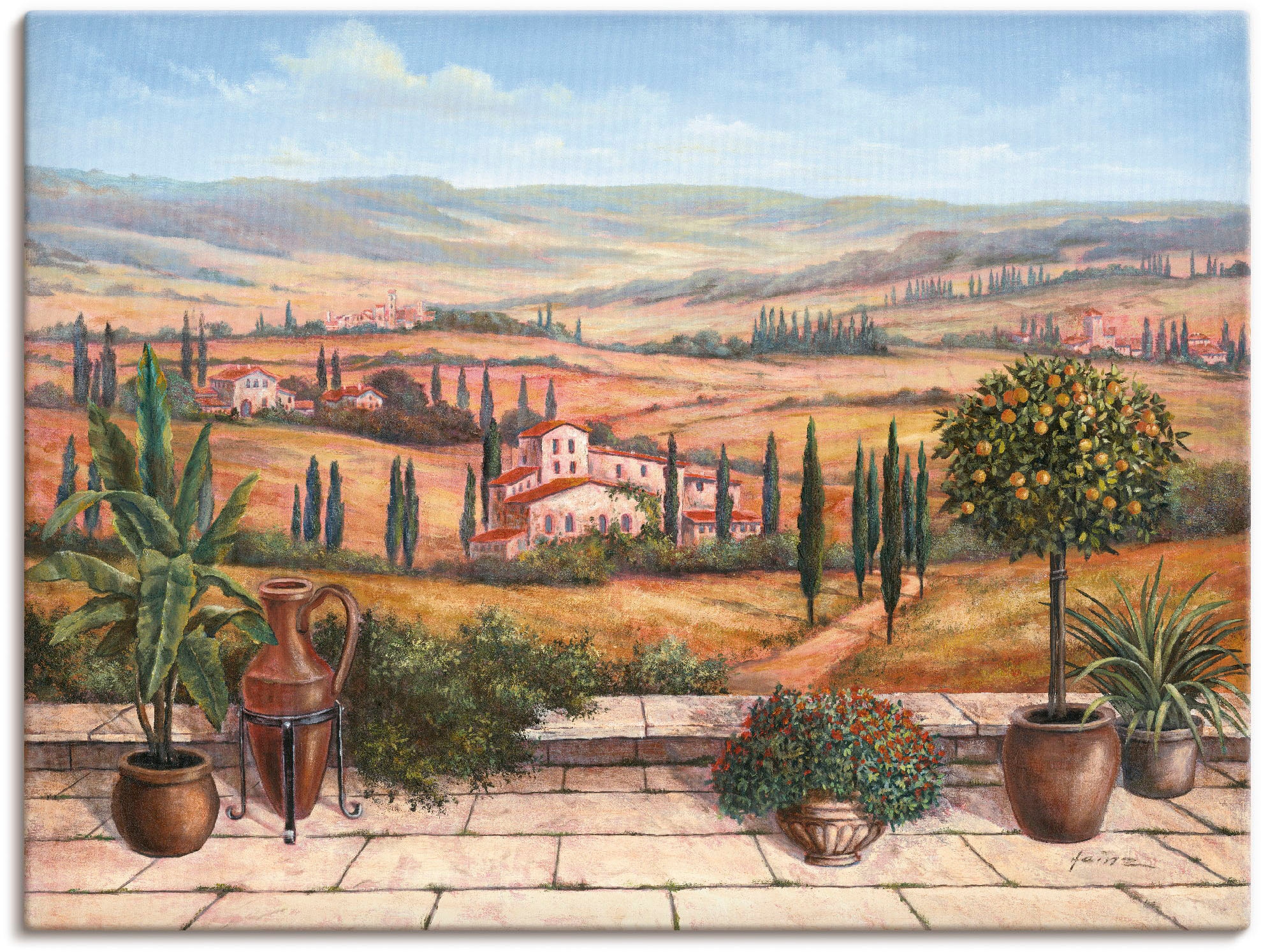 Artland Wandbild »Terrasse«, Europa, (1 St.), als Alubild, Outdoorbild, Leinwandbild, Poster in verschied. Größen