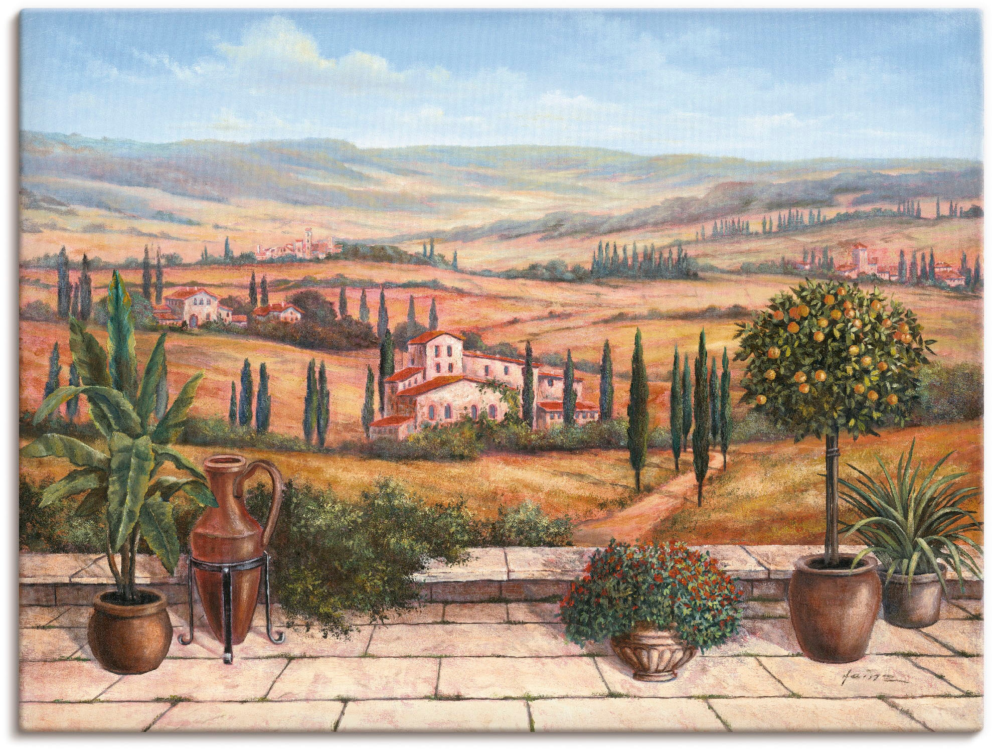 Artland Wandbild »Terrasse« Europa 1 Stk. tlg. als Alubild, Leinwandbild in verschied. Größen