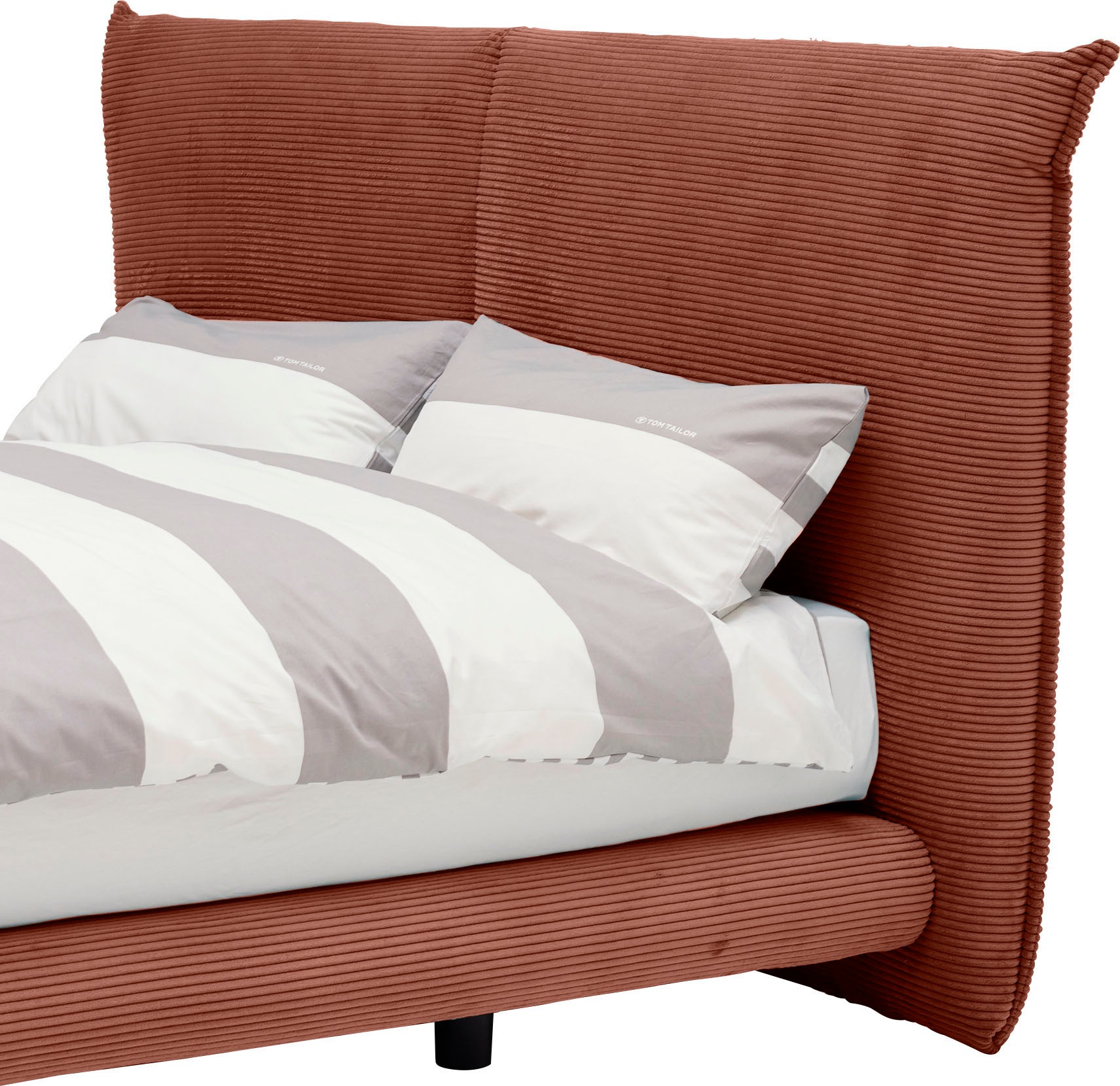 TOM TAILOR HOME Boxspringbett »SOHO PILLOW BOX« in Schwebeoptik, Kopfteil in Kissenform, Höhe 120 cm
