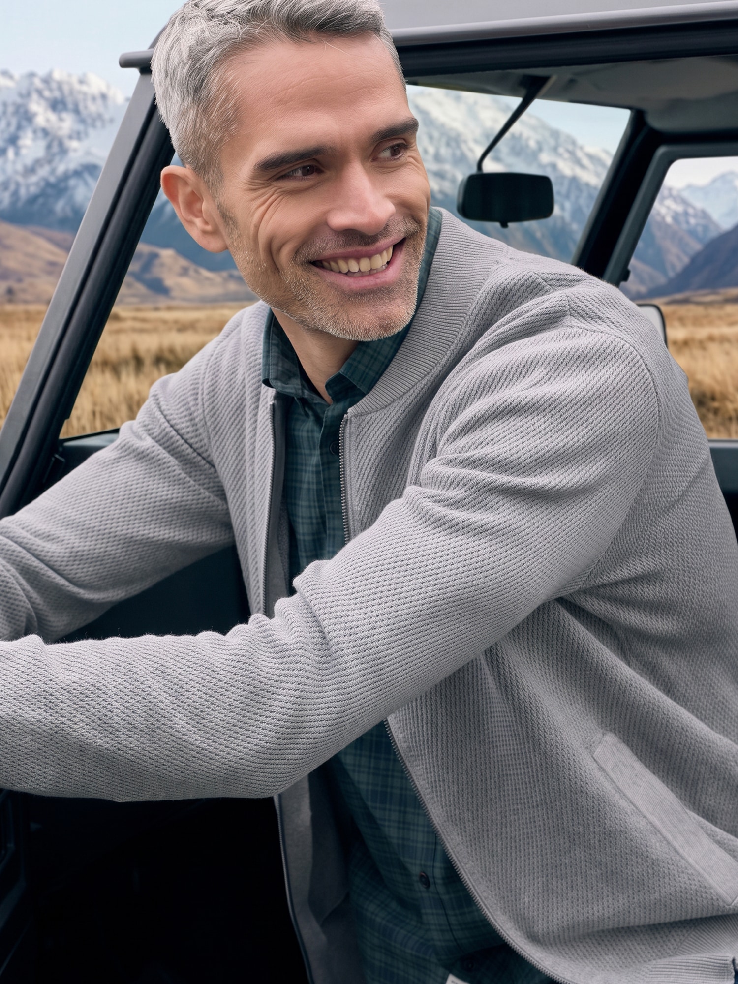 LERROS Strickjacke »Strickjacke aus Baumwollstrick mit dezent flachem Kragen«