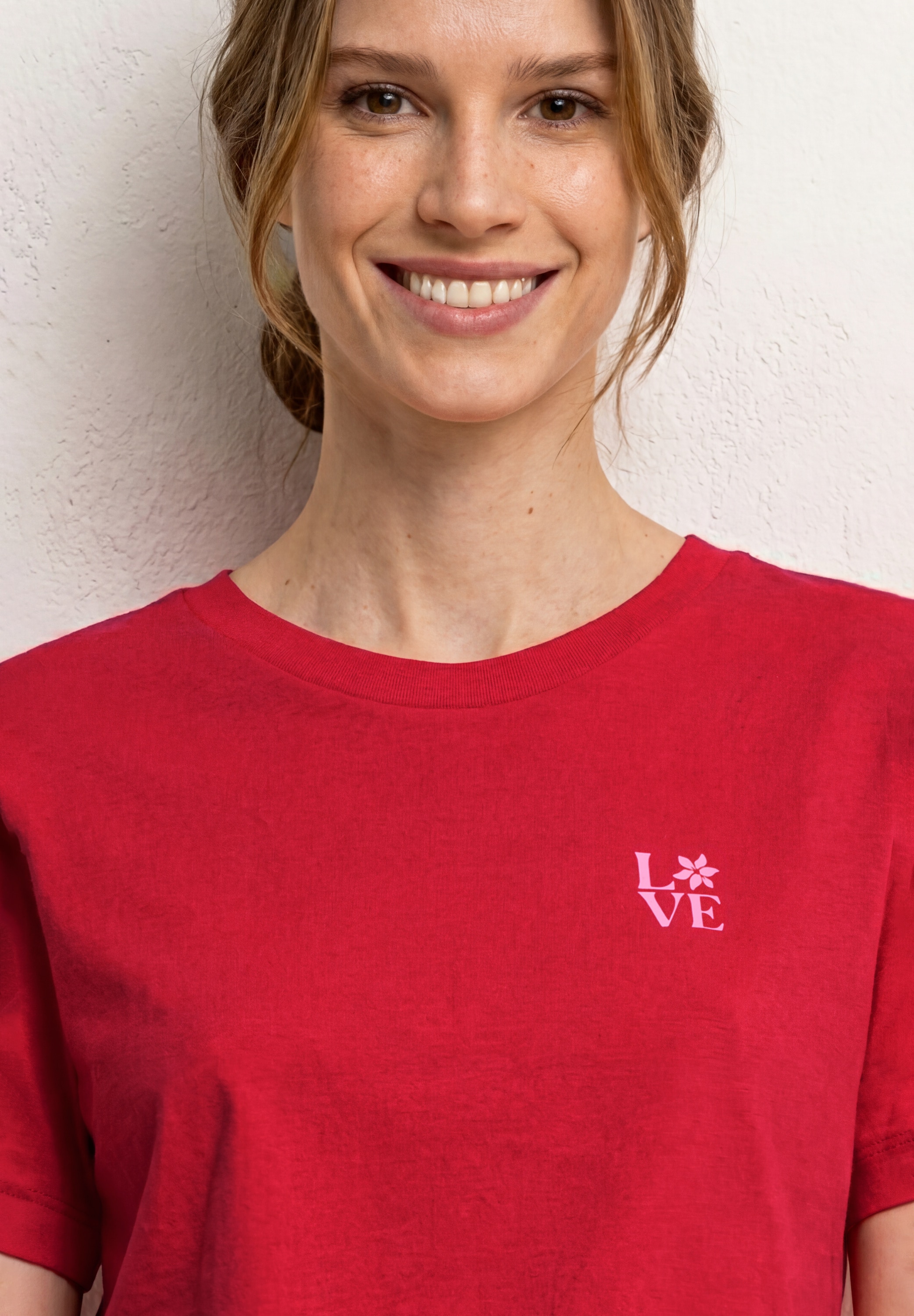 STREET ONE Kurzarmshirt Sommershirt mit Rundhals und Printdetail
