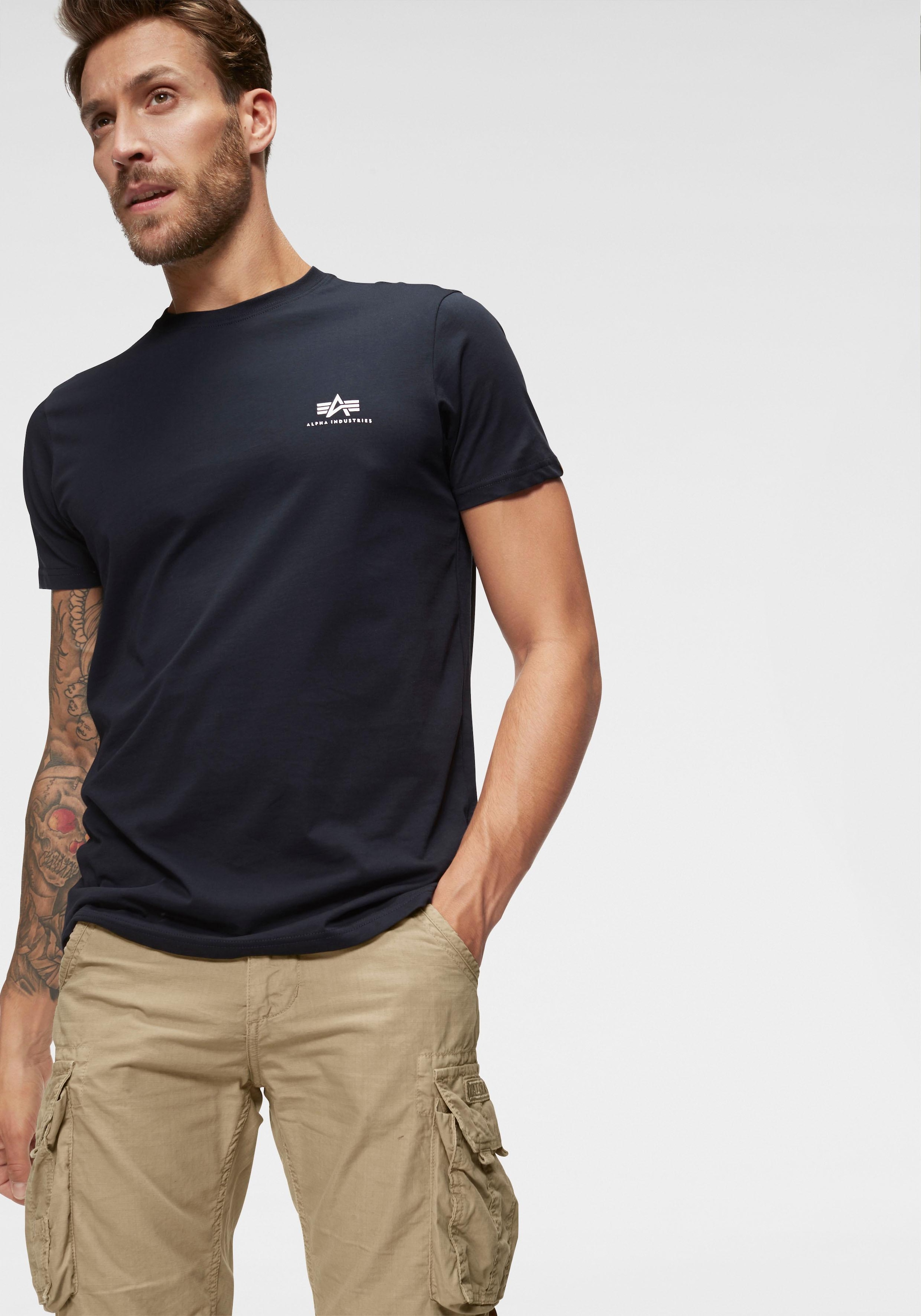 online bei Alpha Industries SMALL »BASIC OTTO T Rundhalsshirt bestellen LOGO«