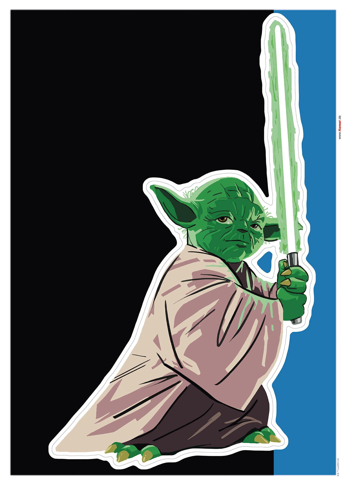 Komar Wandtattoo »Star Wars Yoda training Session«, (1 St.), 50 x 70 cm (Breite x Höhe) - Kinderzimmer, Wandsticker