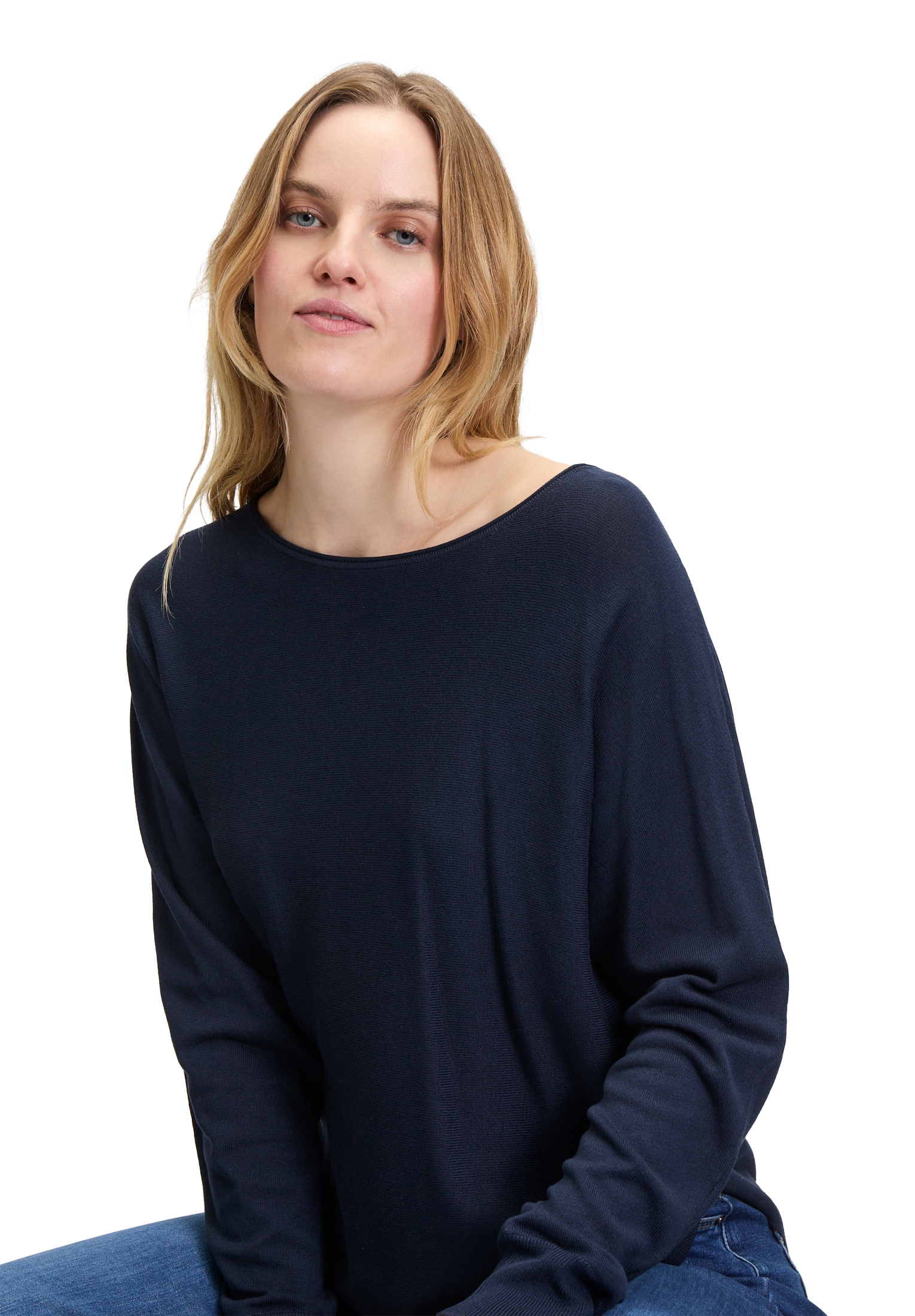 Betty&Co Rundhalspullover »Feinstrickpullover mit U-Boot-Ausschnitt«