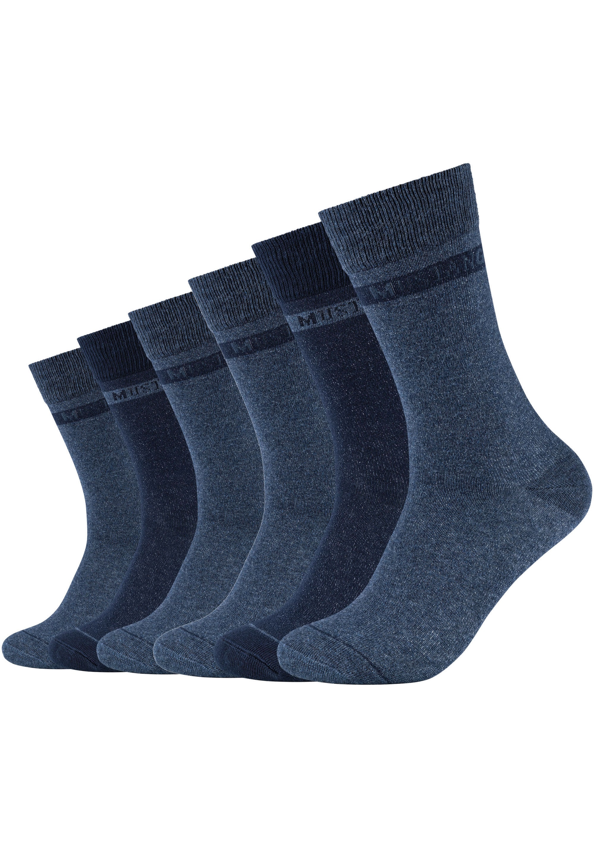 MUSTANG Socken »casual«, (6er Pack), mit Weicher und elastischer Komfortbund