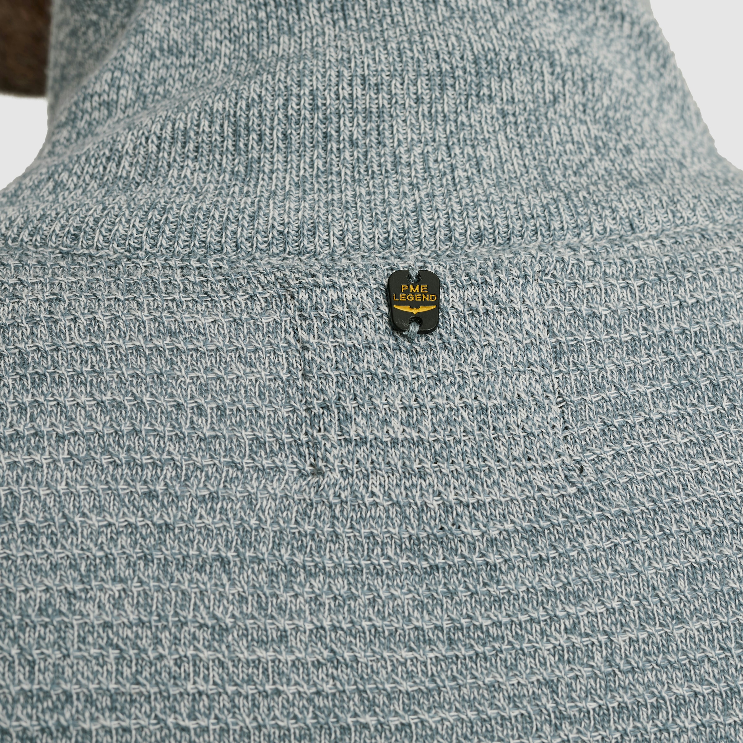 PME LEGEND Troyer mit Struktur-Muster und Logo-Badge