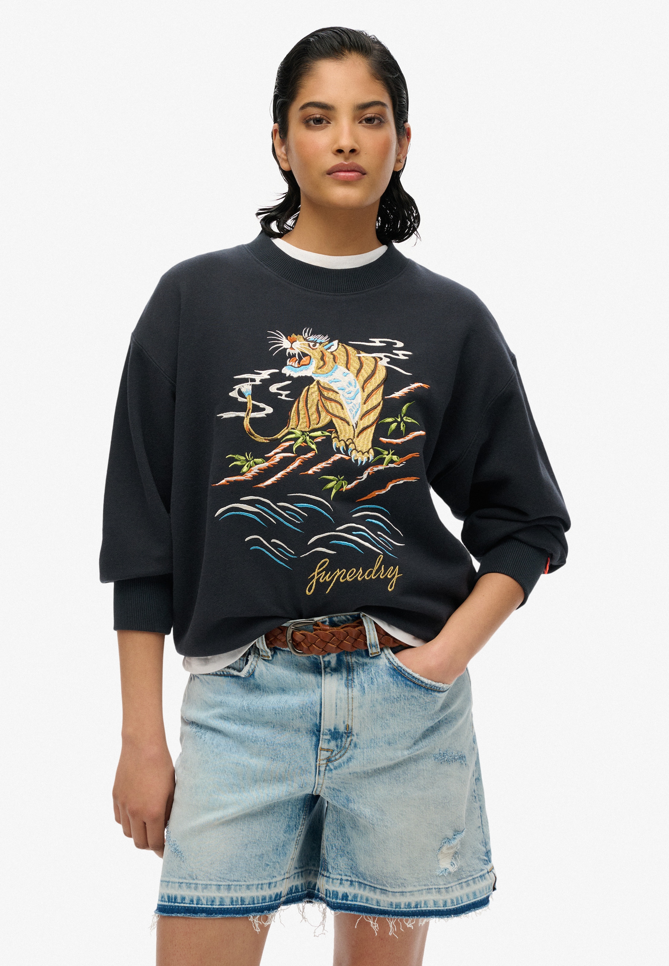 Superdry Sweatshirt »SUIKA EMBROIDERED LOOSE CREW«
