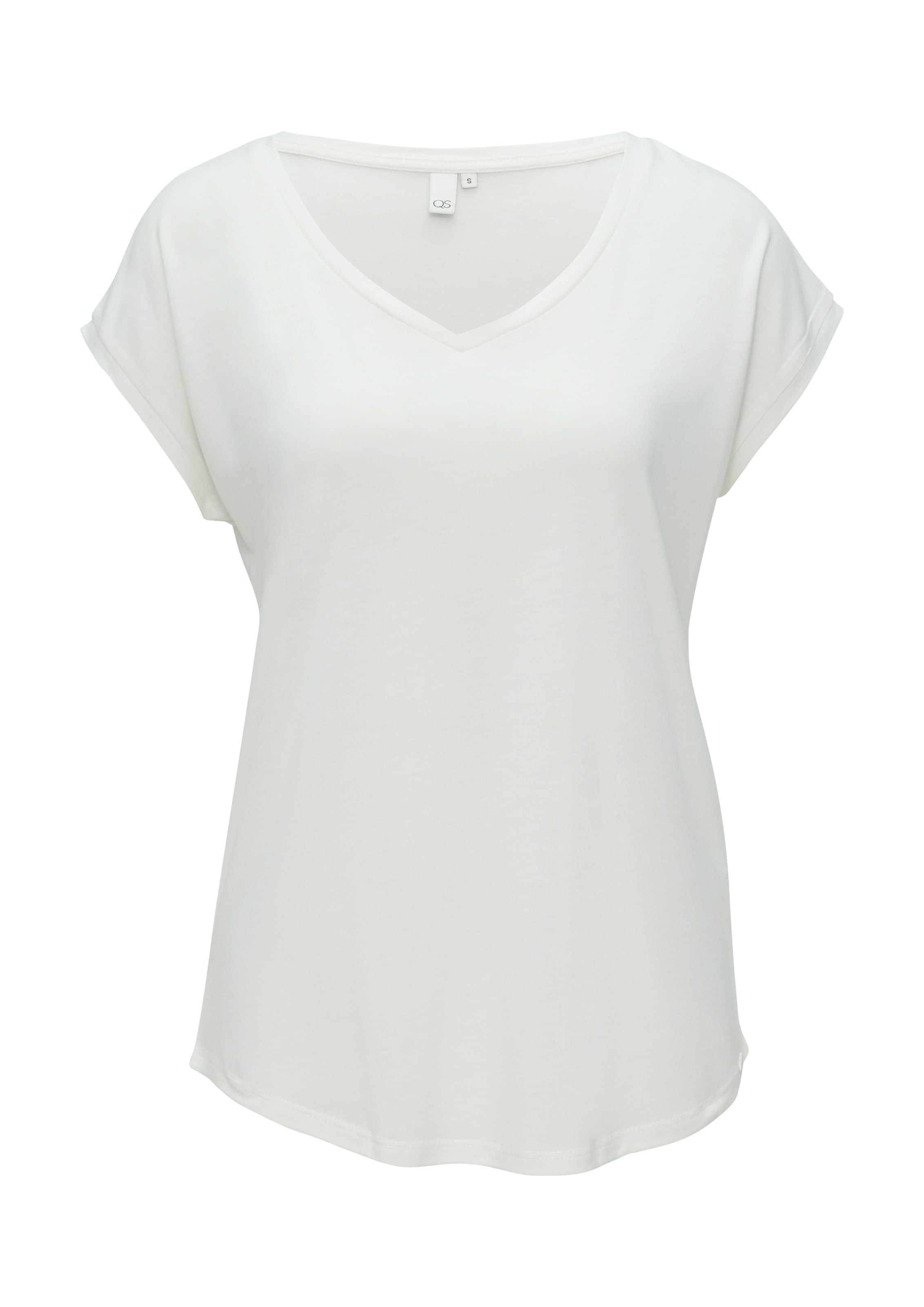 QS T-Shirt, mit V-Ausschnitt