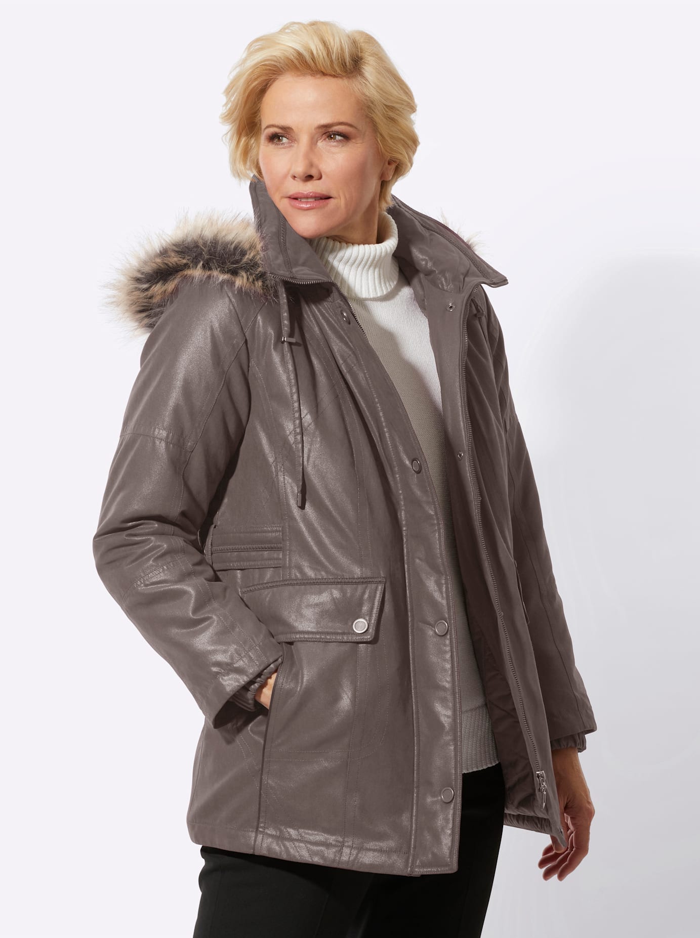 Classic Langjacke, mit Kapuze