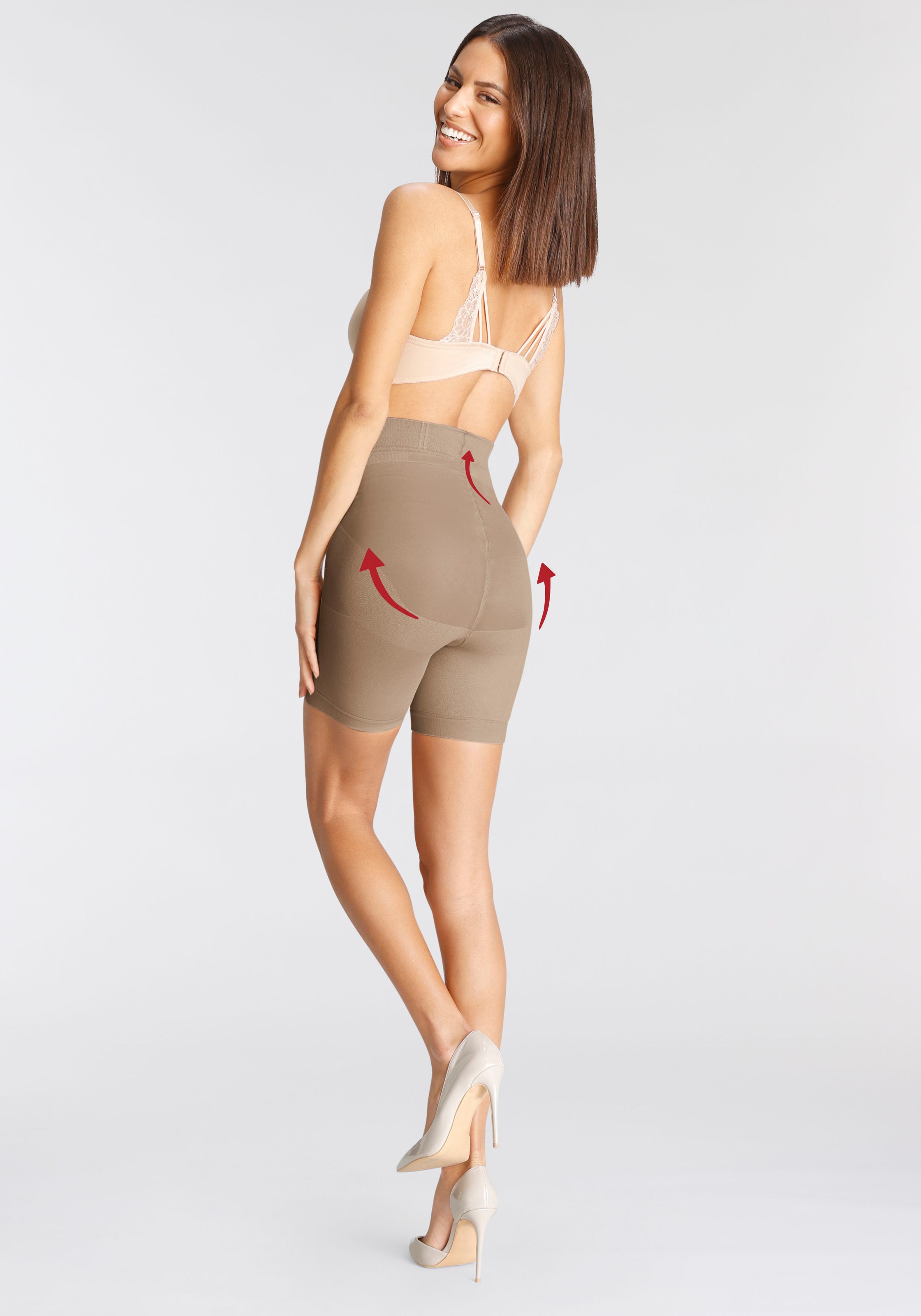 LASCANA Feinstrumpf-Kurzhose, (2 St.), mit Shaping-Effekt