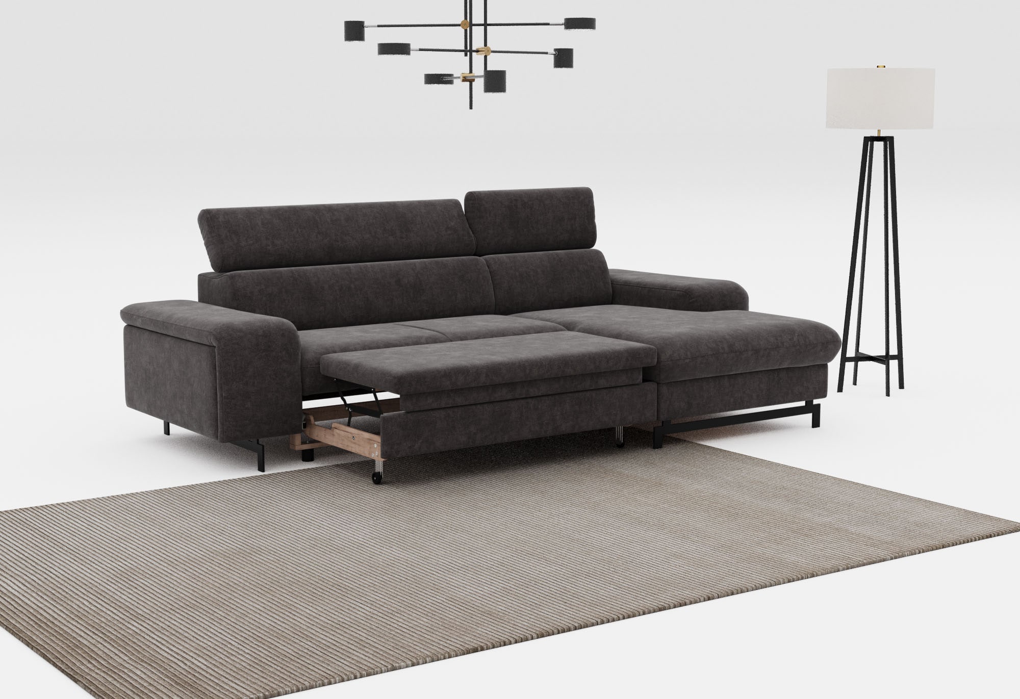 COTTA Ecksofa »Emma L-Form«, mit Kopfteilverstellung, wahlweise mit Bettfunktion & Bettkasten