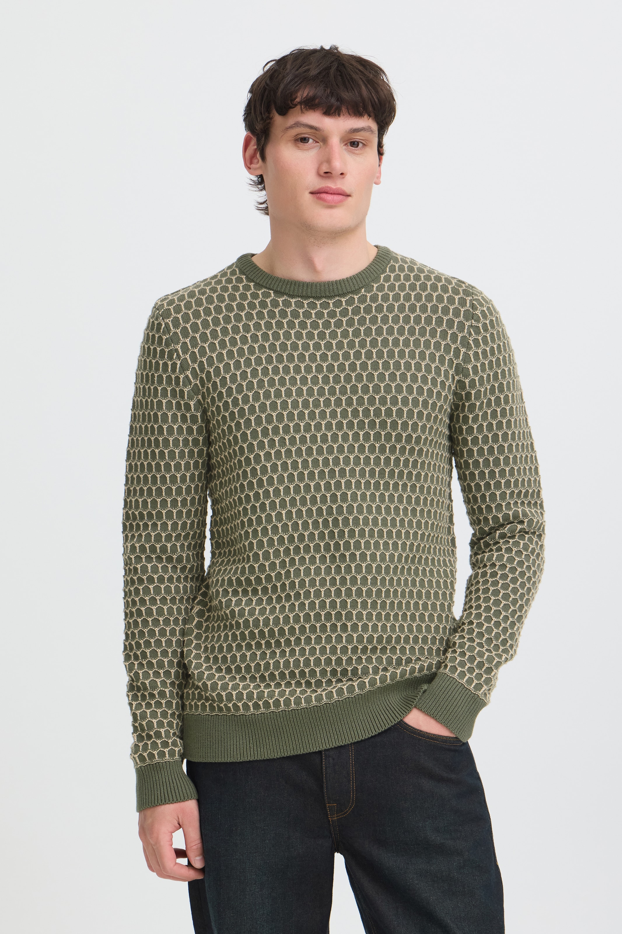Blend Rundhalspullover »BHDONG CREW« Baumwolle, regular fit