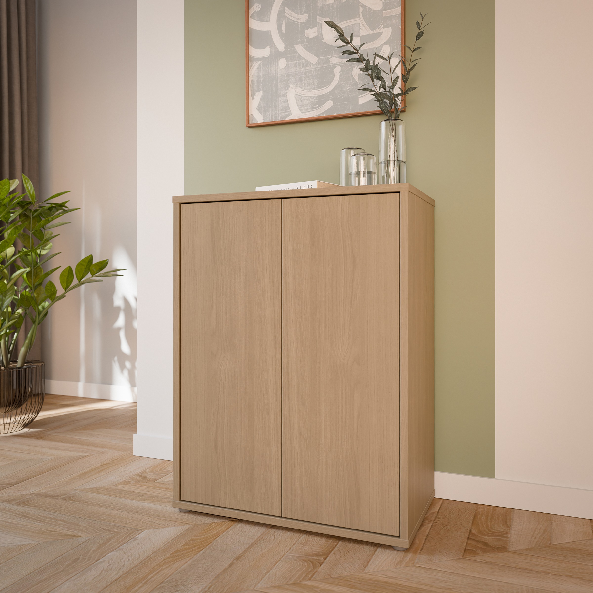 FORTE Kommode »Alice Springs. Kommode, 2 Türen, B/H/T 74,5/99,1/41,5 cm« Türen grifflos, Push to open