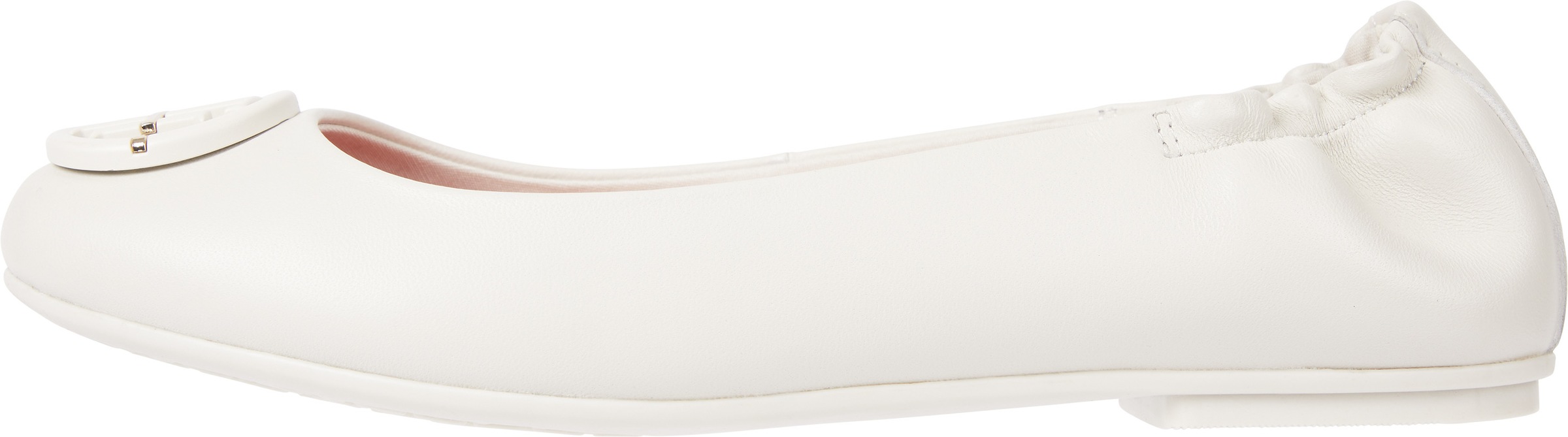Tommy Hilfiger Ballerina »TH HARDWARE LEATHER BALLERINA«, mit Schmuckelement