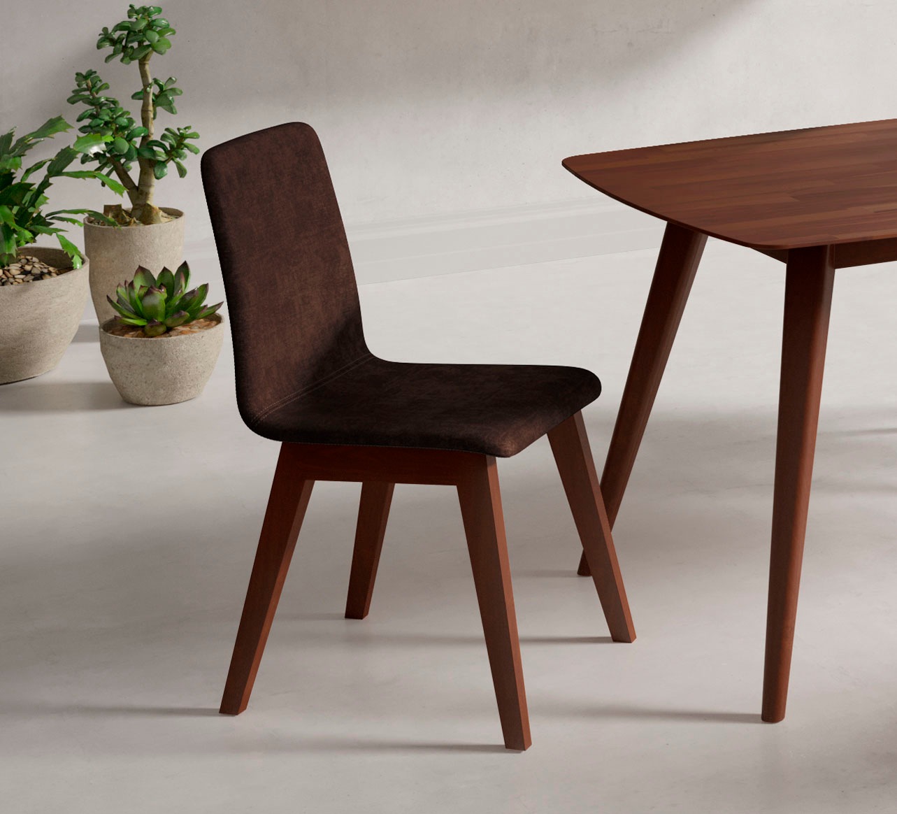 Stuhl HOME AFFAIRE "Sandy", braun (tabac, nuss, tabac), B:47cm H:88cm T:56cm