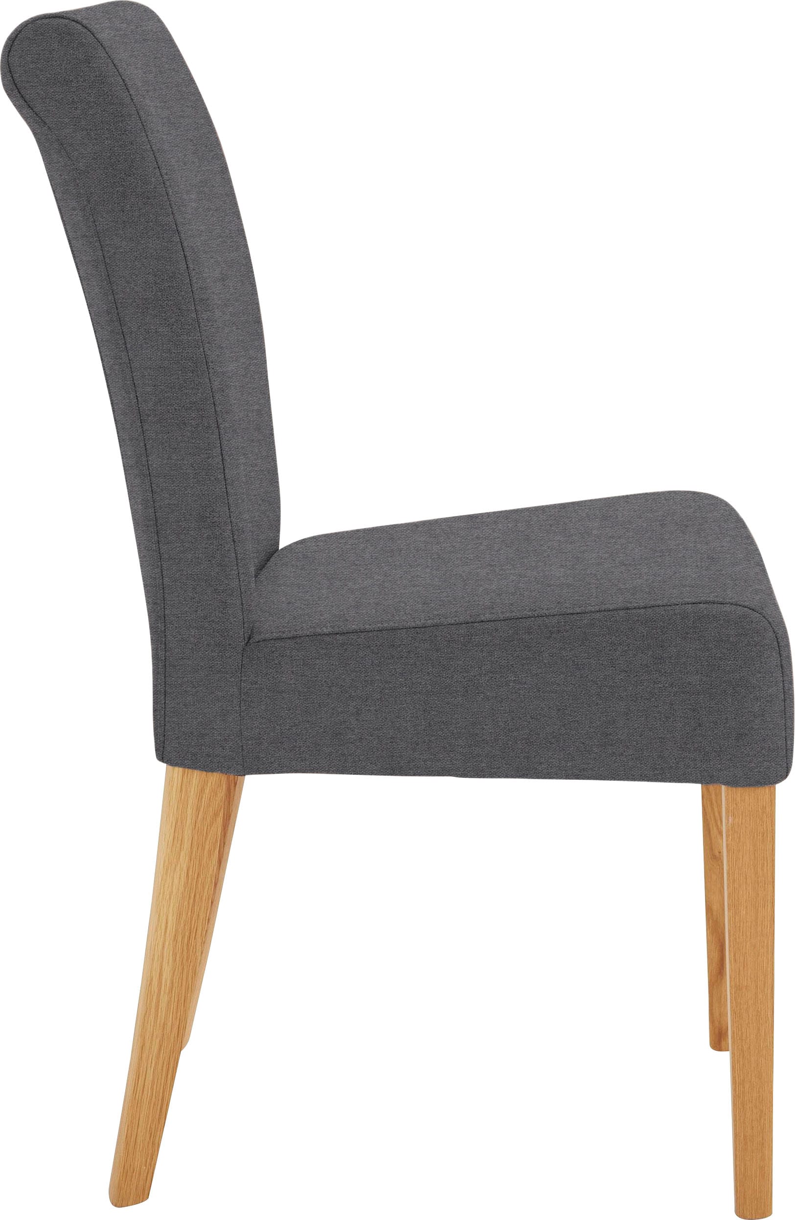 Home affaire 4-Fußstuhl »Barcelona« (Set) 2 Stk. Struktur fein Stuhlbeine aus Massivholz, Sitz und Rücken gepolstert