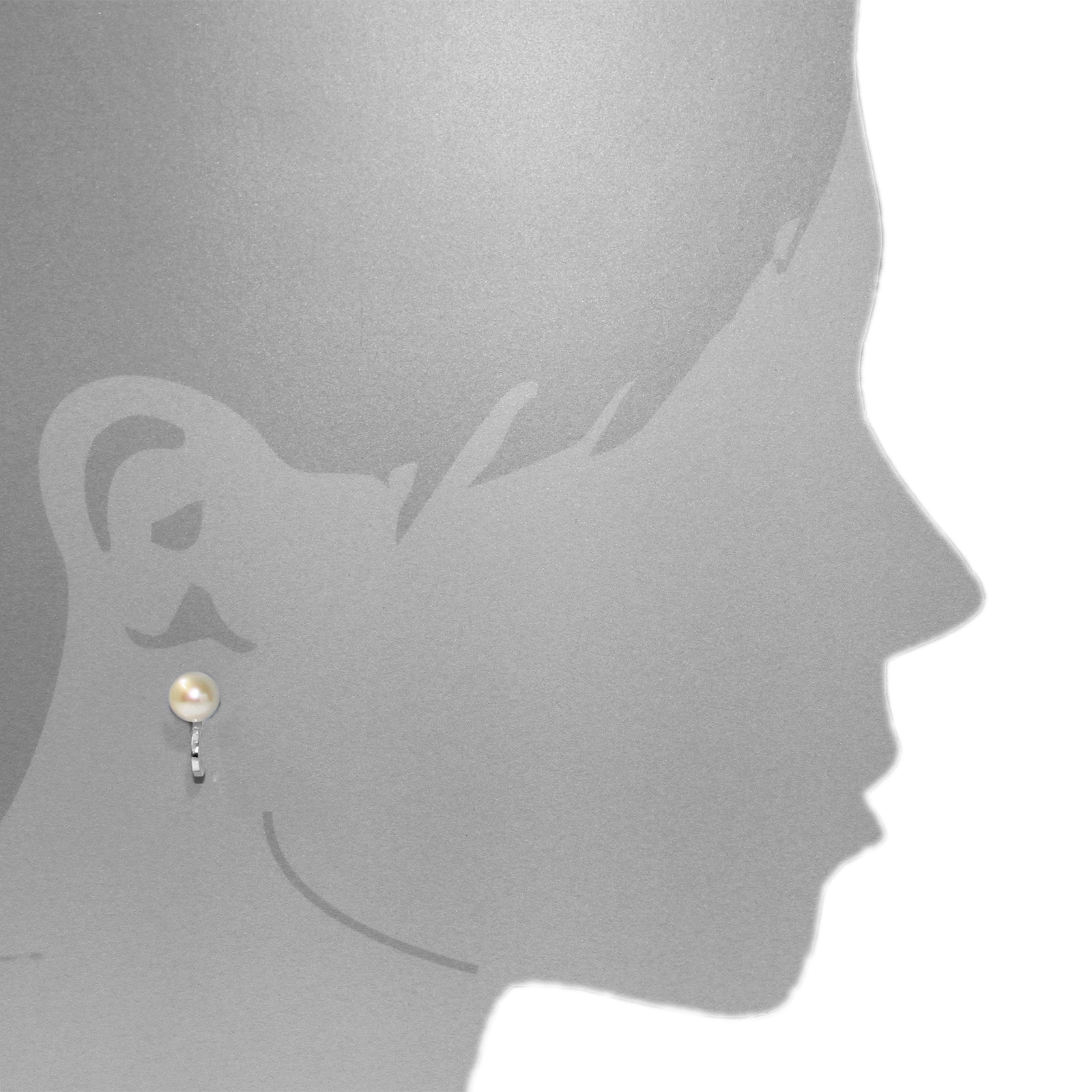 OSTSEE-SCHMUCK Paar Ohrclips »- Perle 8,5-9 mm - Silber 925/000 - Zuchtperle«