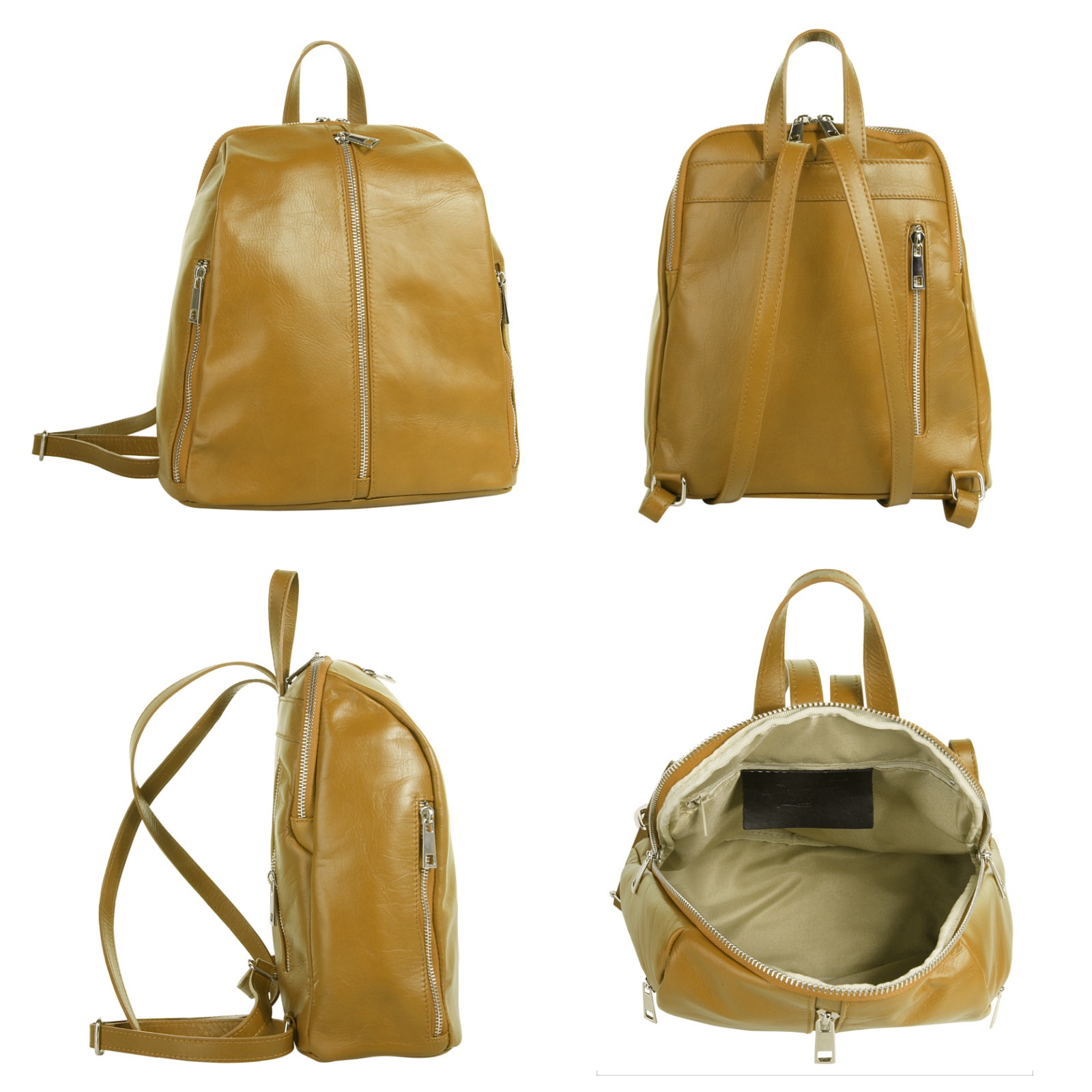 Samantha Look Cityrucksack, echt Leder, Made in Italy