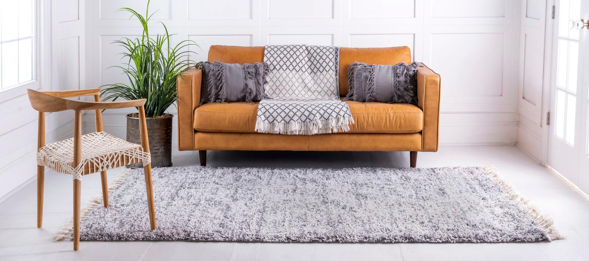 Myflair Möbel & Accessoires Hochflor-Teppich »Top Shag Lagerräumung«, rechteckig, 32 mm Höhe, gewebt, melierte Optik, weich & kuschelig, mit Fransen