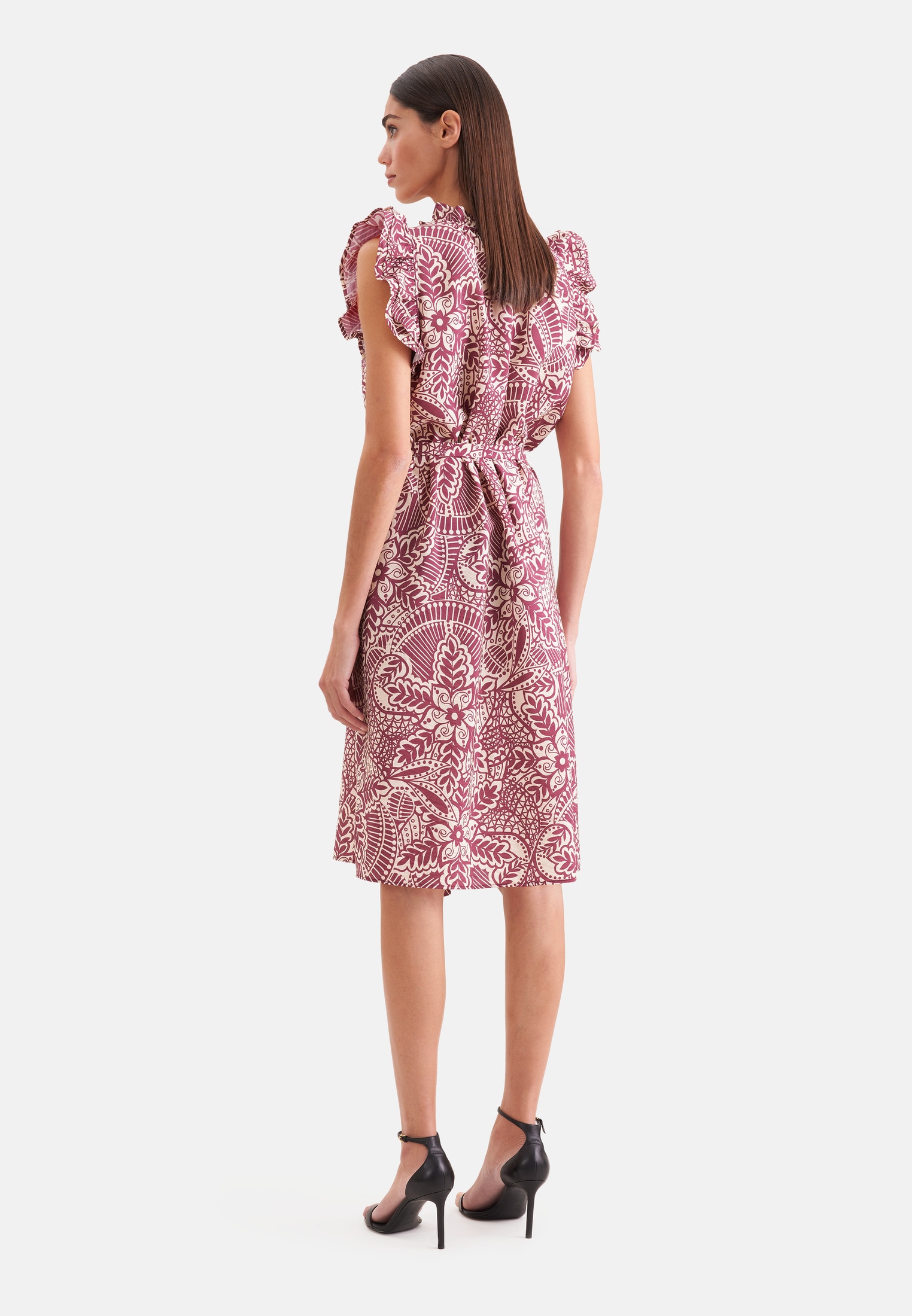 seidensticker Sommerkleid Ohne Arm V-Neck Druck