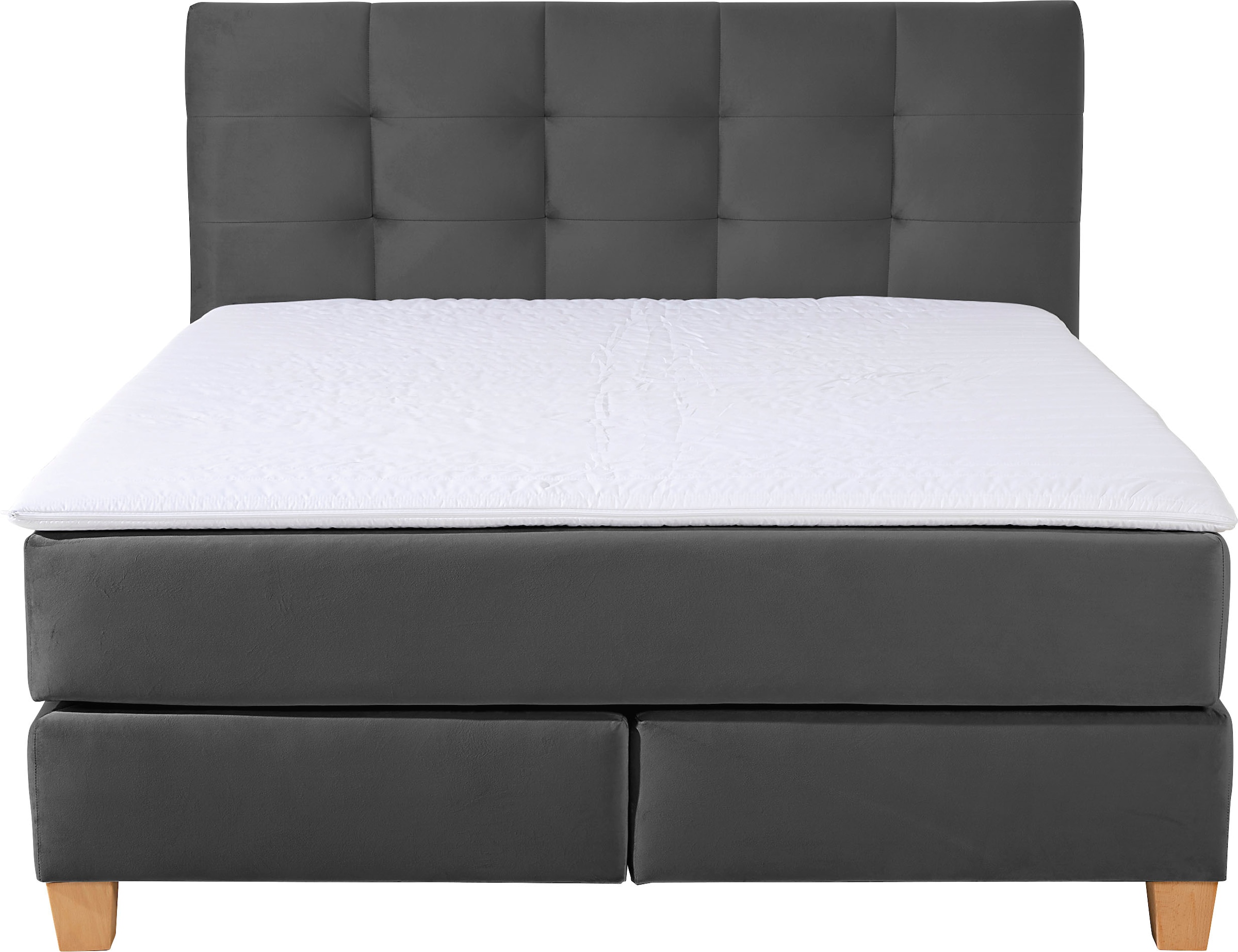 Home affaire Boxspringbett »Moulay«, inkl. Topper, in Überlänge 220 cm, 3 Härtegrade, auch in H4