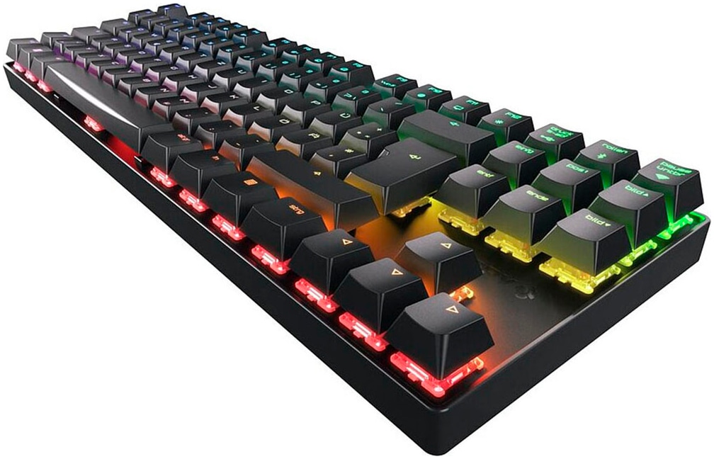 Cherry Tastatur »MX 8.2 TKL Wireless RGB«, (Fn-Tasten-Gaming-Modus-Funktionstasten-ausklappbare Füße-verstellbare Füße-Lautstärkeregler-USB-Anschluss)