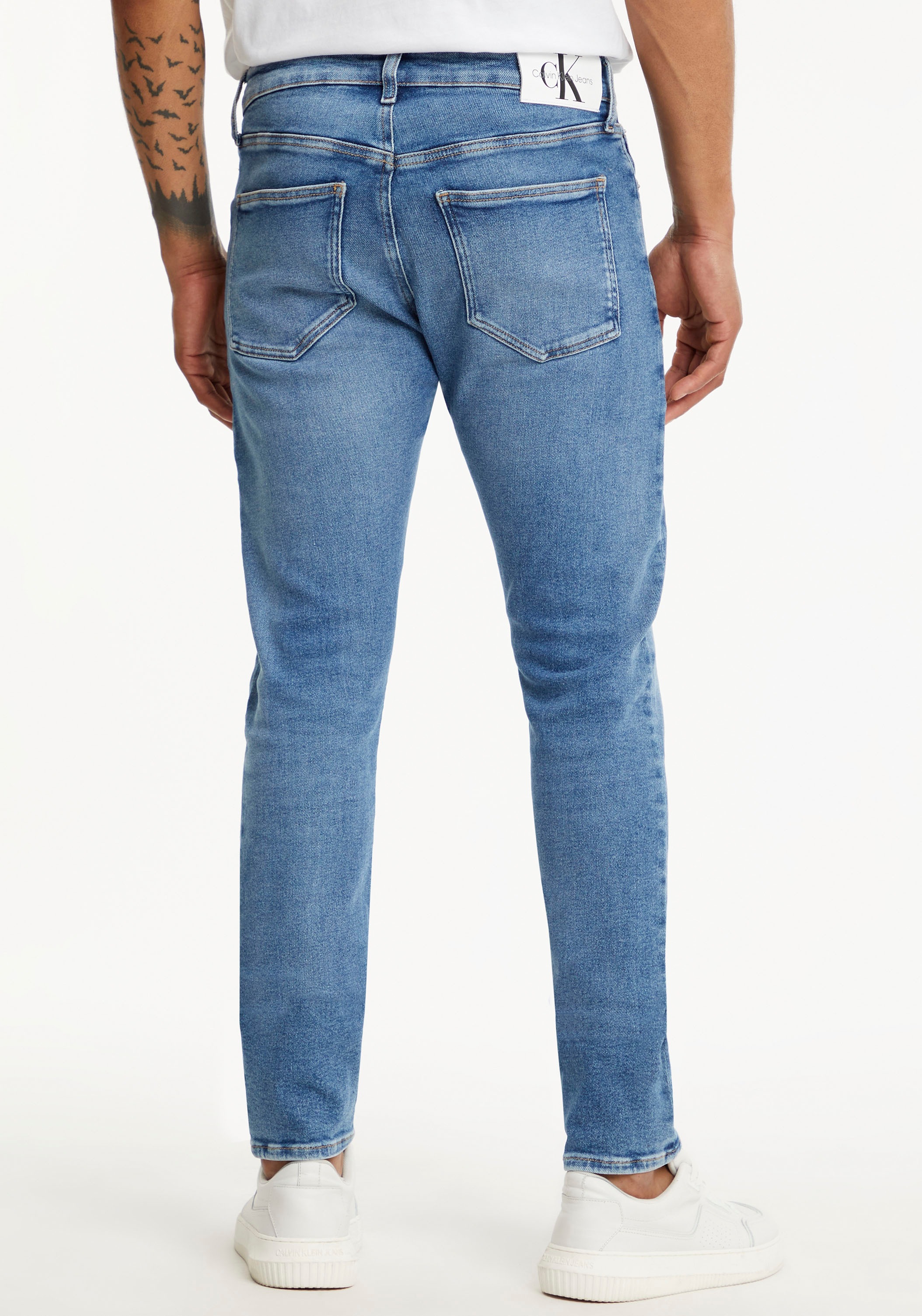 Calvin Klein Jeans Skinny-fit-Jeans »SKINNY«, mit Calvin Klein Leder-Badge